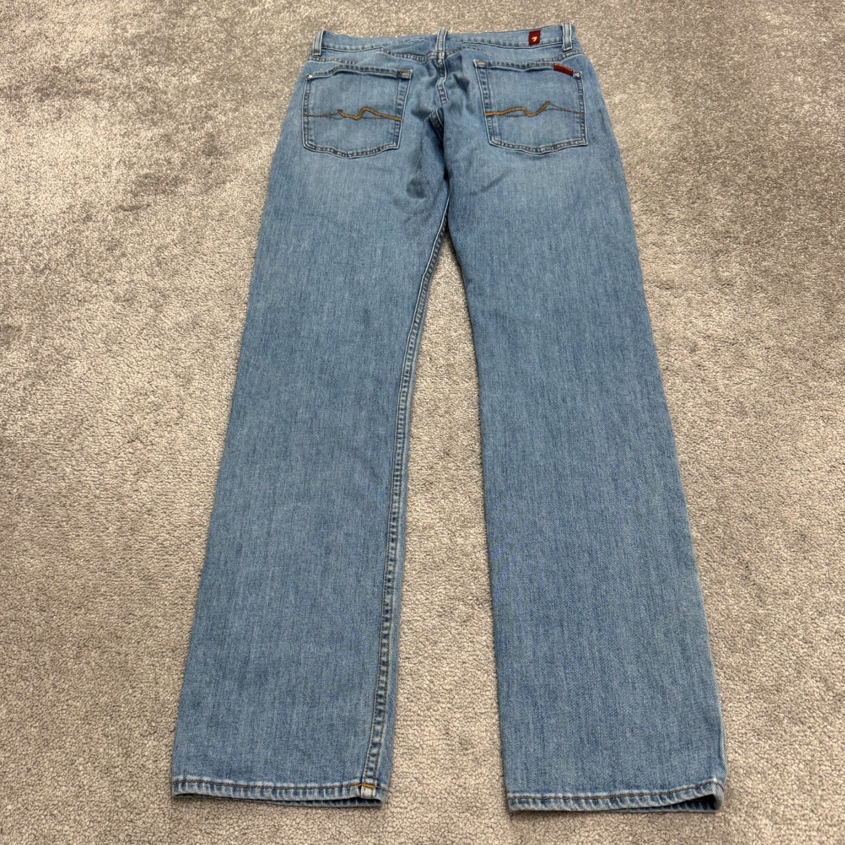 7 For All Mankind 7 For all Mankind Jeans Mens 31x33 Blue Medium Wash Denim Straight Casual B Size US 31 - 2 Thumbnail