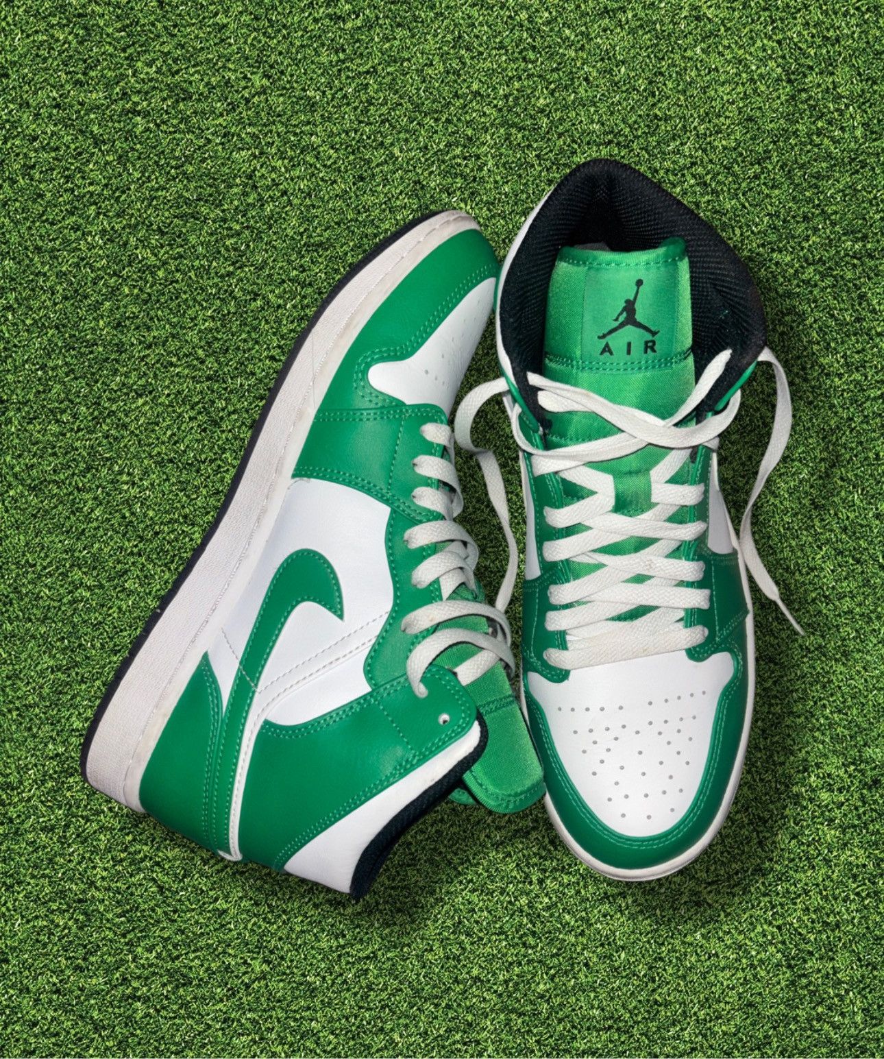 Jordan Brand × Nike Nike Air Jordan 1 Mid Lucky Green Size US 8.5 / EU 41-42 - 2 Thumbnail