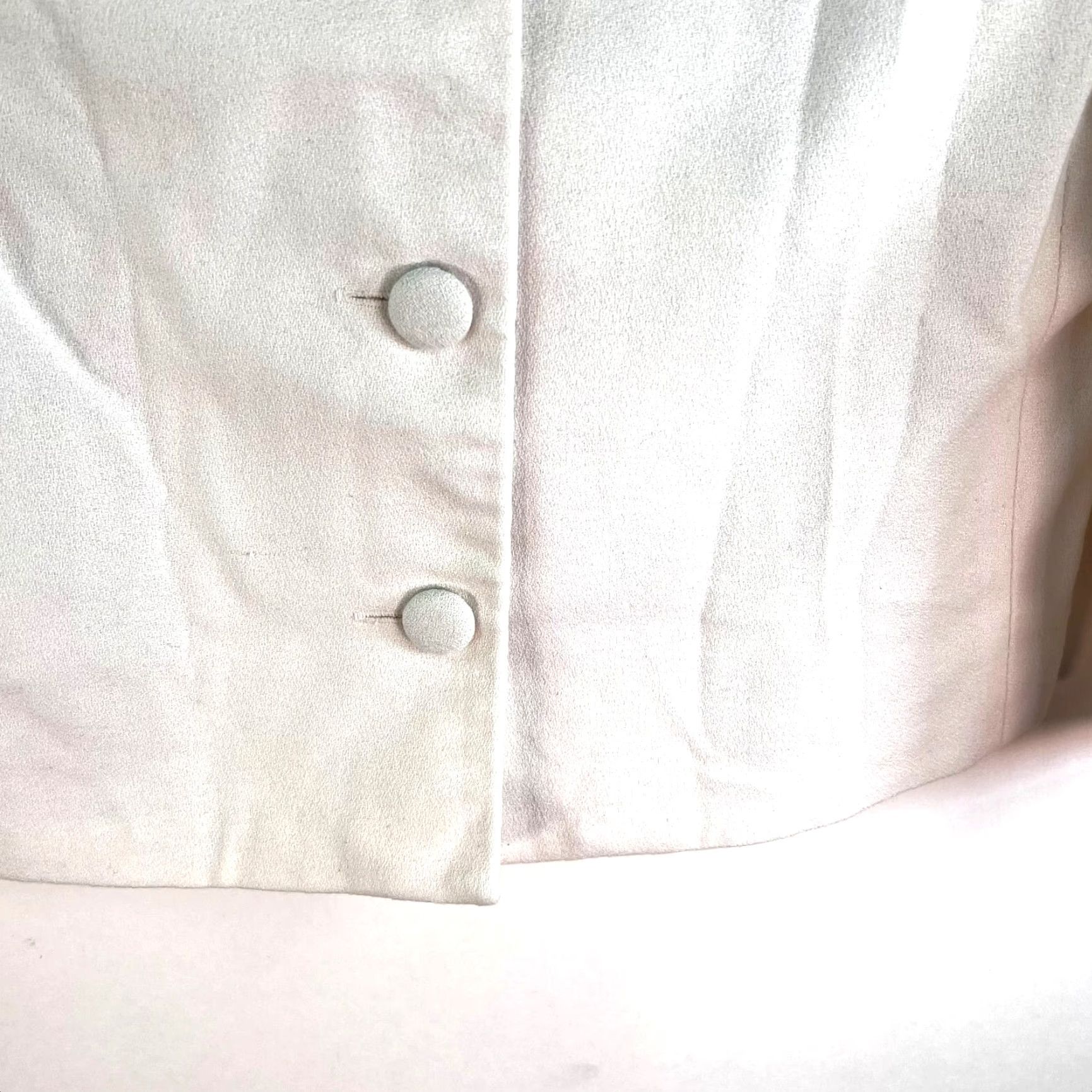 Vintage VTG E.H. Woods Bow Tie Blazer Womens 8P White Pads Lined Size M / US 6-8 / IT 42-44 - 3 Thumbnail