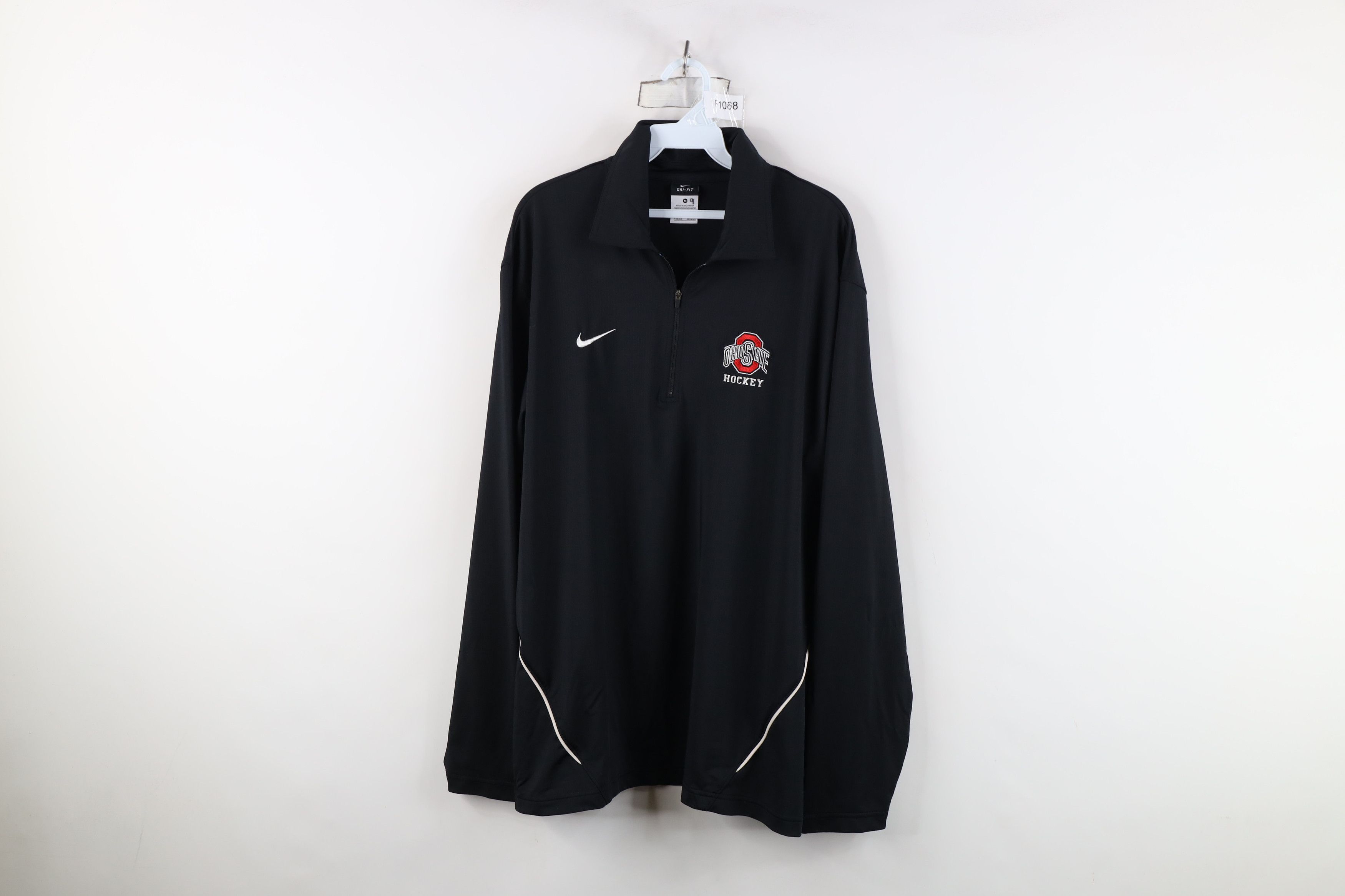 Nike Issued Ohio State University Hockey Half Zip Polo Shirt
