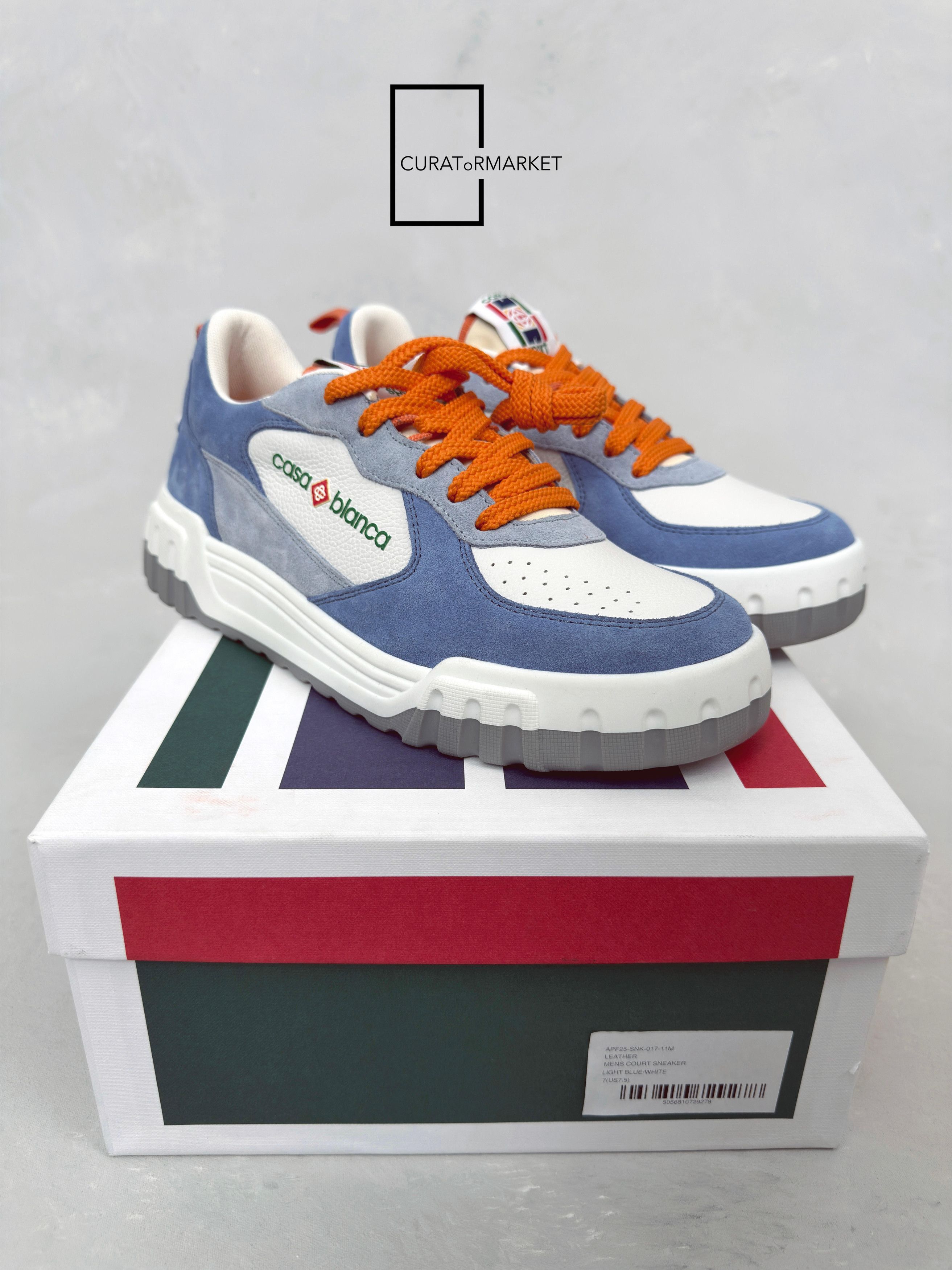 Casablanca EU41 Court Leather Suede Embroidered Patch Classic Logo FW25 Size US 8 / EU 41 - 3 Thumbnail