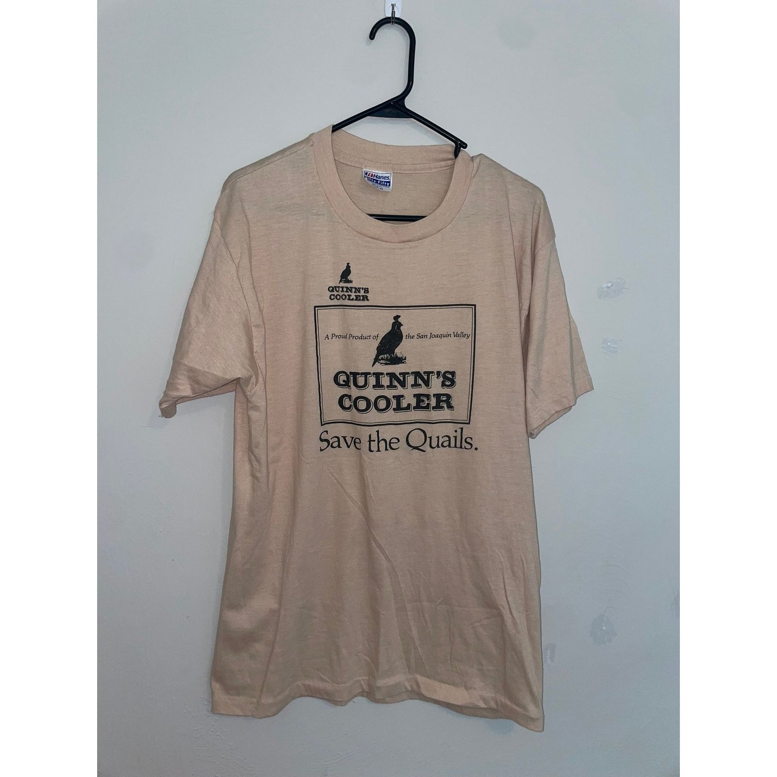 Hanes Vintage Quinns Cooler Shirt Save Quails San Joaquin Valley L Size US XL / EU 56 / 4 - 1 Thumbnail