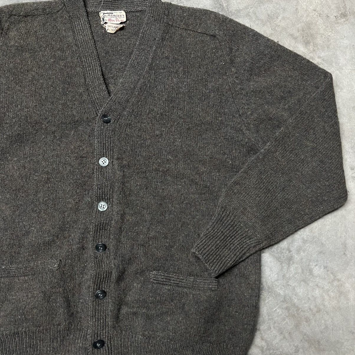 Polo Ralph Lauren × Vintage Vtg 60’s Norm Meagers by Alan Paine 🏴󠁧󠁢󠁥󠁮󠁧󠁿 Wool Cardigan Sweater Size US M / EU 48-50 / 2 - 1 Thumbnail