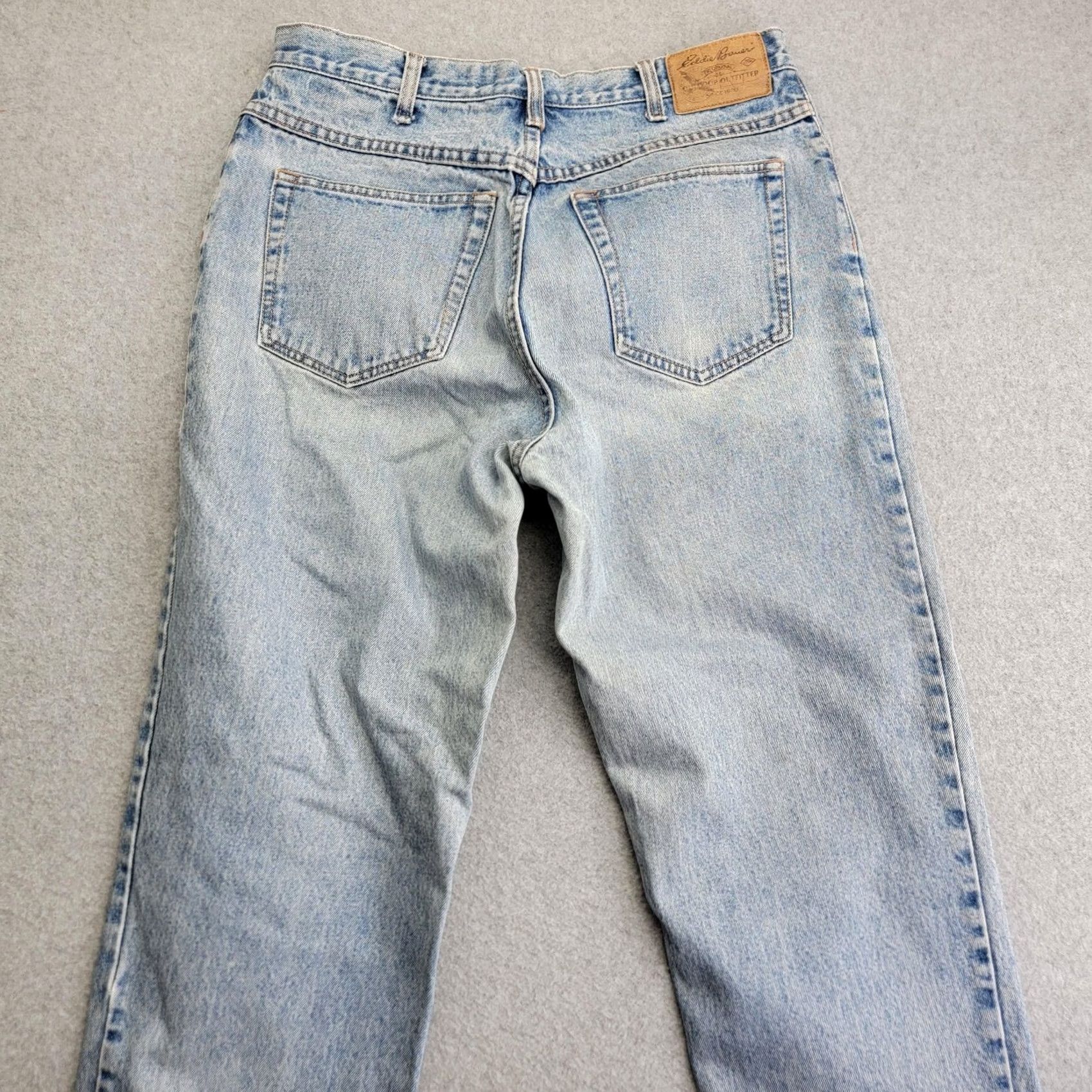 Eddie Bauer VINTAGE Eddie Bauer Jeans Mens 34x30 Light Wash Blue Denim 90s Hong Kong Made Size US 34 / EU 50 - 5 Thumbnail
