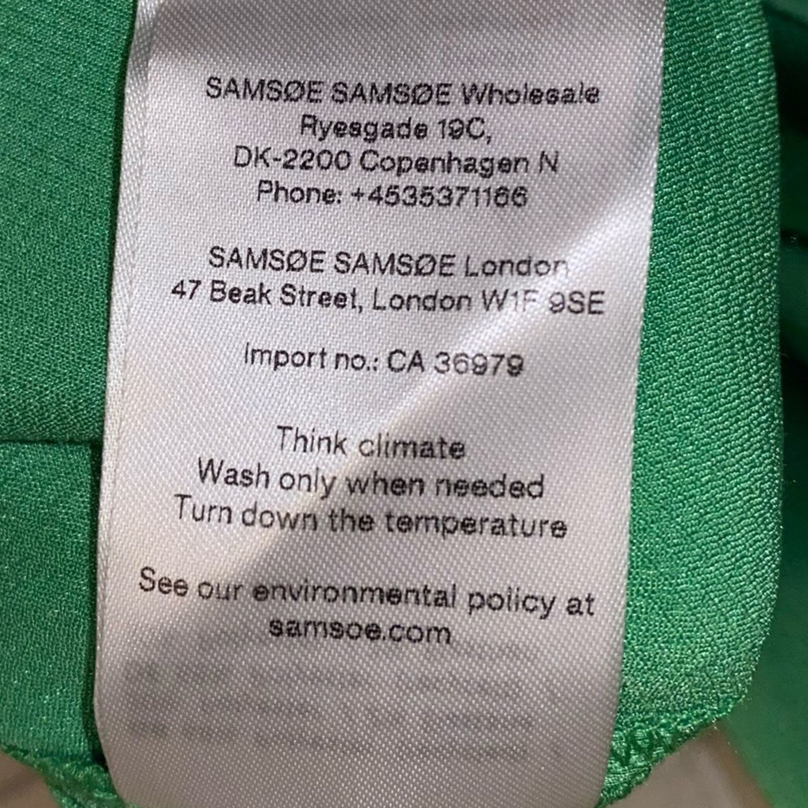 Samsoe Samsoe SAMSOE SAMSOE Garmentory $250 Cillia Green Satin Dress XS Size XS / US 0-2 / IT 36-38 - 13 Thumbnail