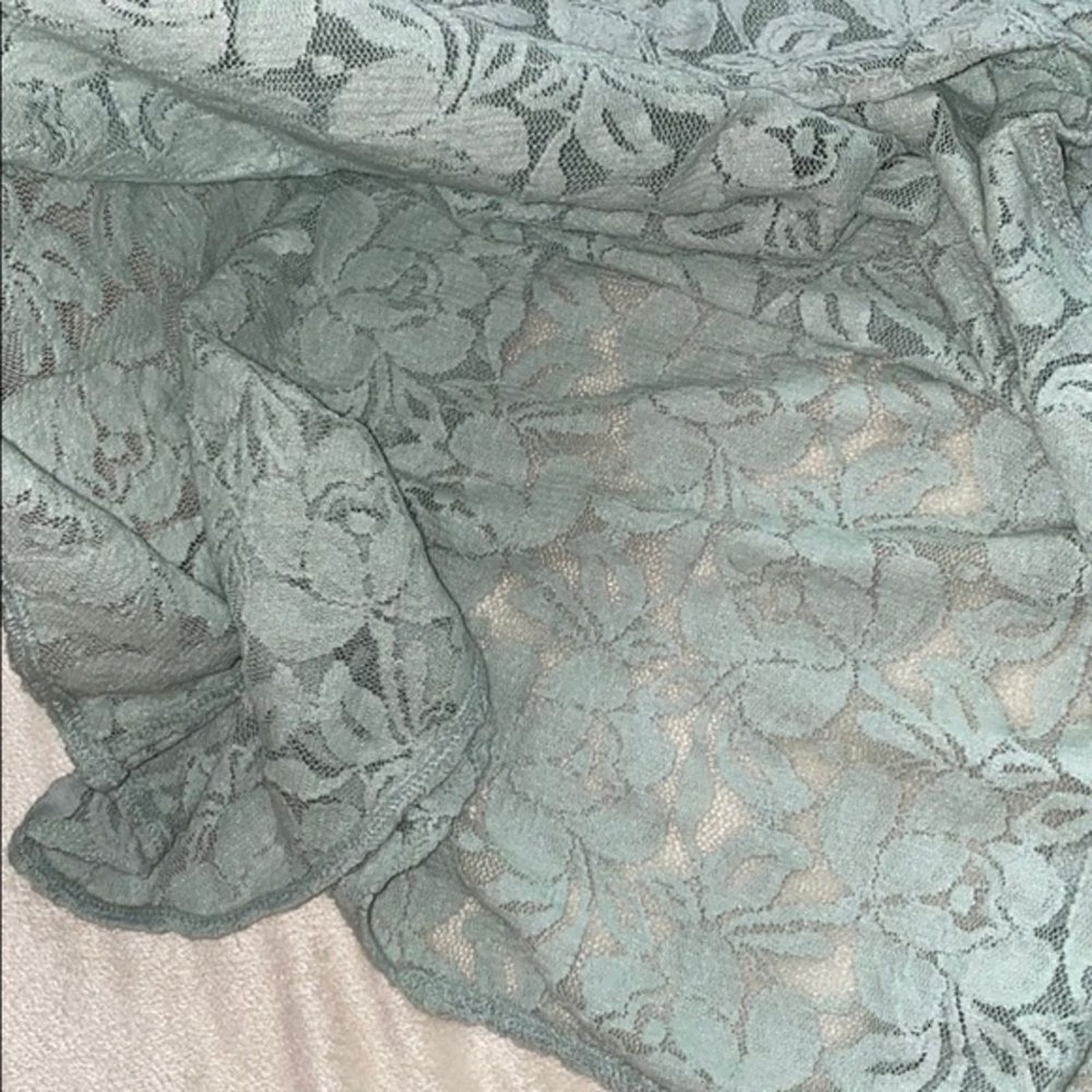 Free People Free People Sheer Mint Green Floral Lace Mini Dress | Sz M Size M / US 6-8 / IT 42-44 - 5 Thumbnail