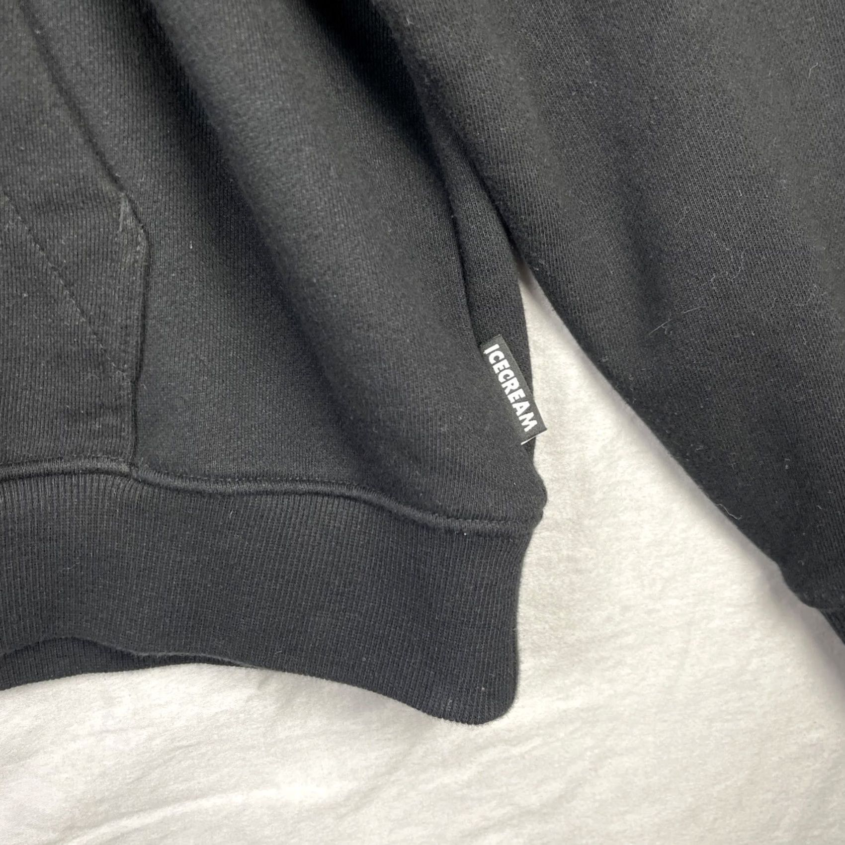 Vintage ICECREAM Hoodie Mens XL Black Avery Sweatshirt Streetwear Chenille Patch Sweatshirt Size US XL / EU 56 / 4 - 3 Thumbnail