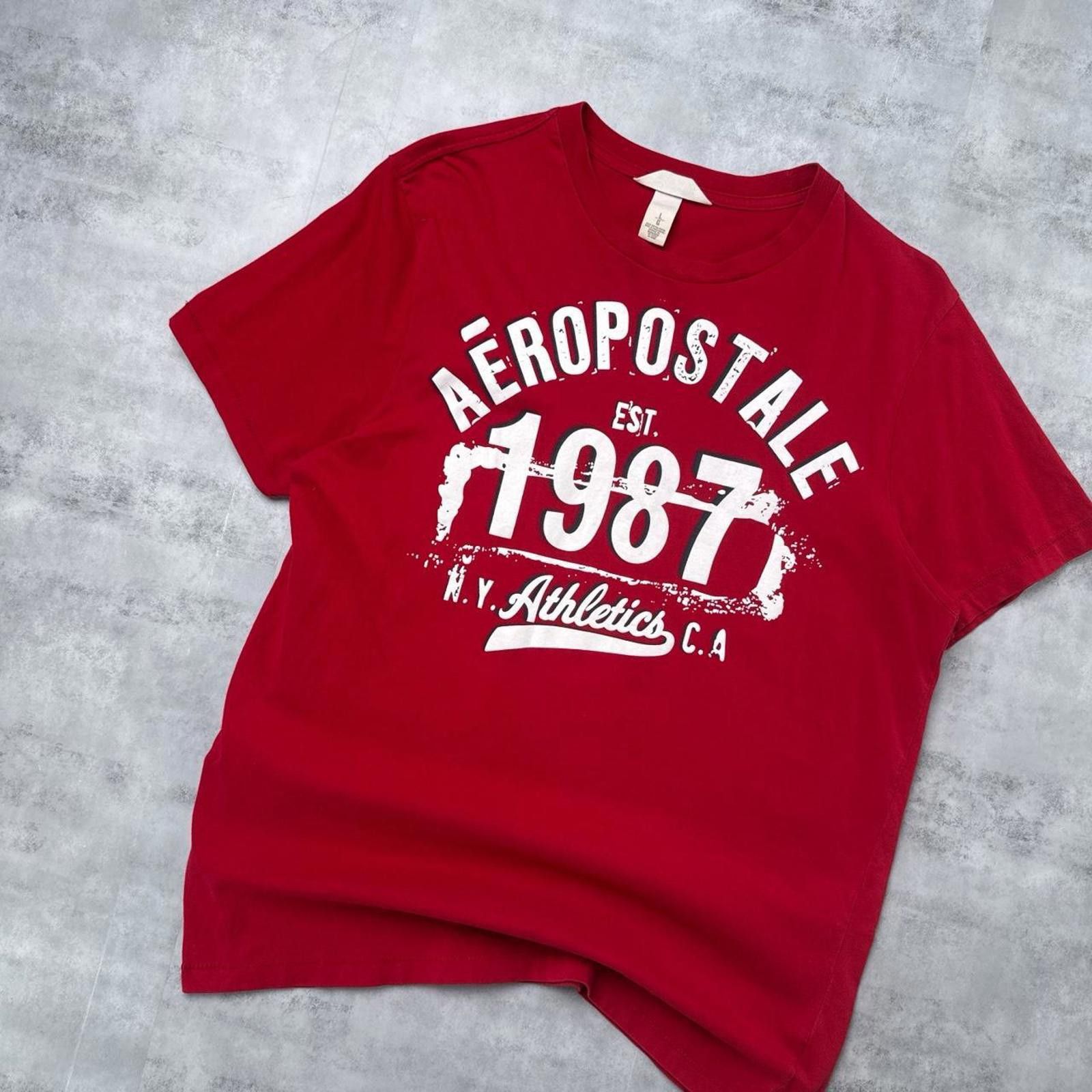 Aeropostale Y2K Aeropostale 00s Red T shirt Size US L / EU 52-54 / 3 - 5 Thumbnail