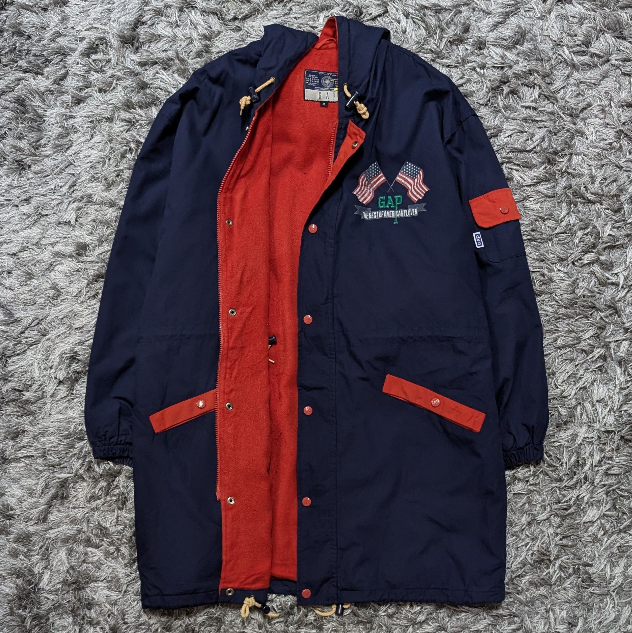 Gap Vintage Gap Classics American Flag Parkas Long Jacket Size US M / EU 48-50 / 2 - 3 Thumbnail