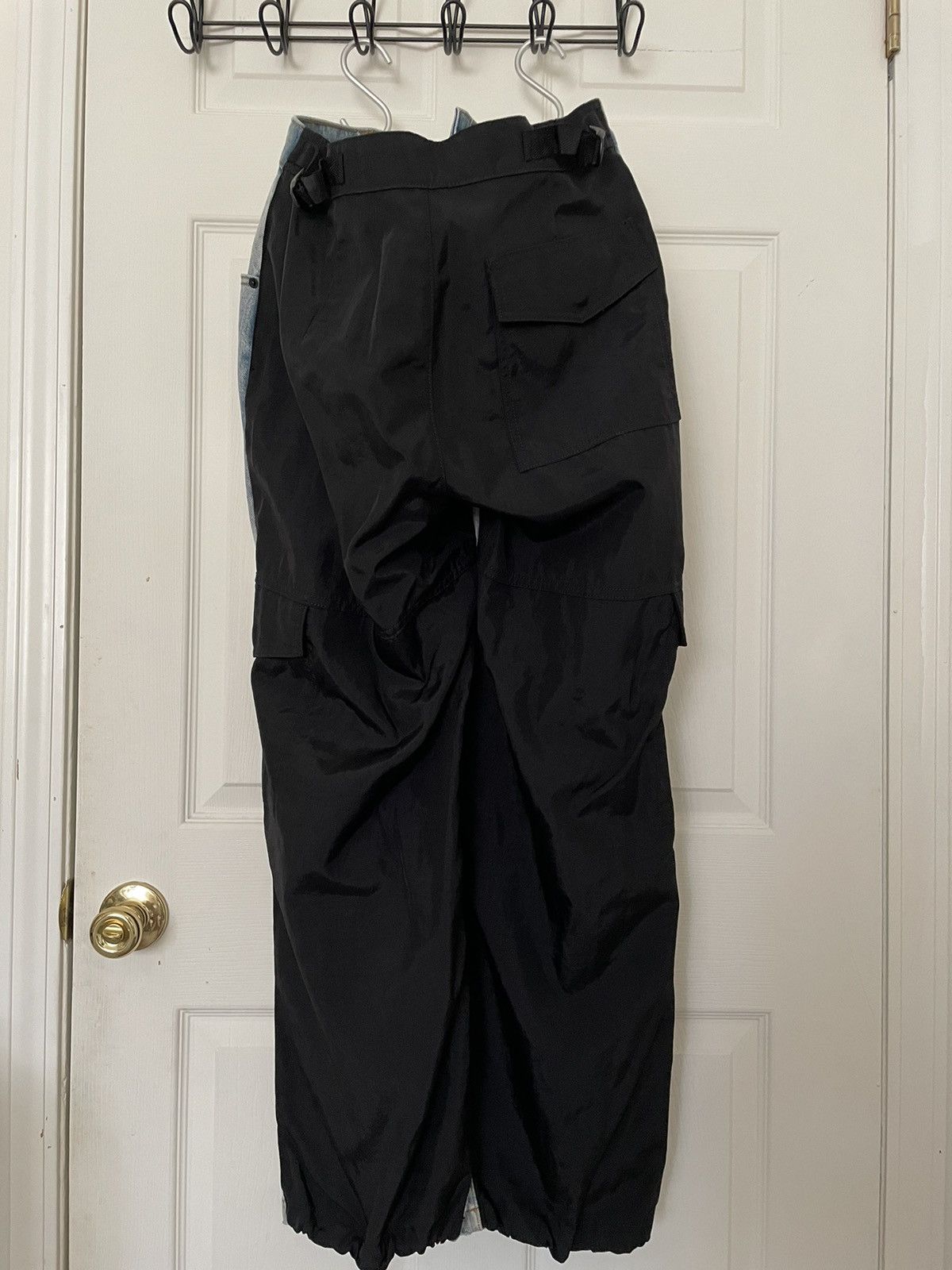 Alexander Wang Blue & Black Denim Hybrid Cargo Jeans Size 26" / US 2 / IT 38 - 6 Thumbnail