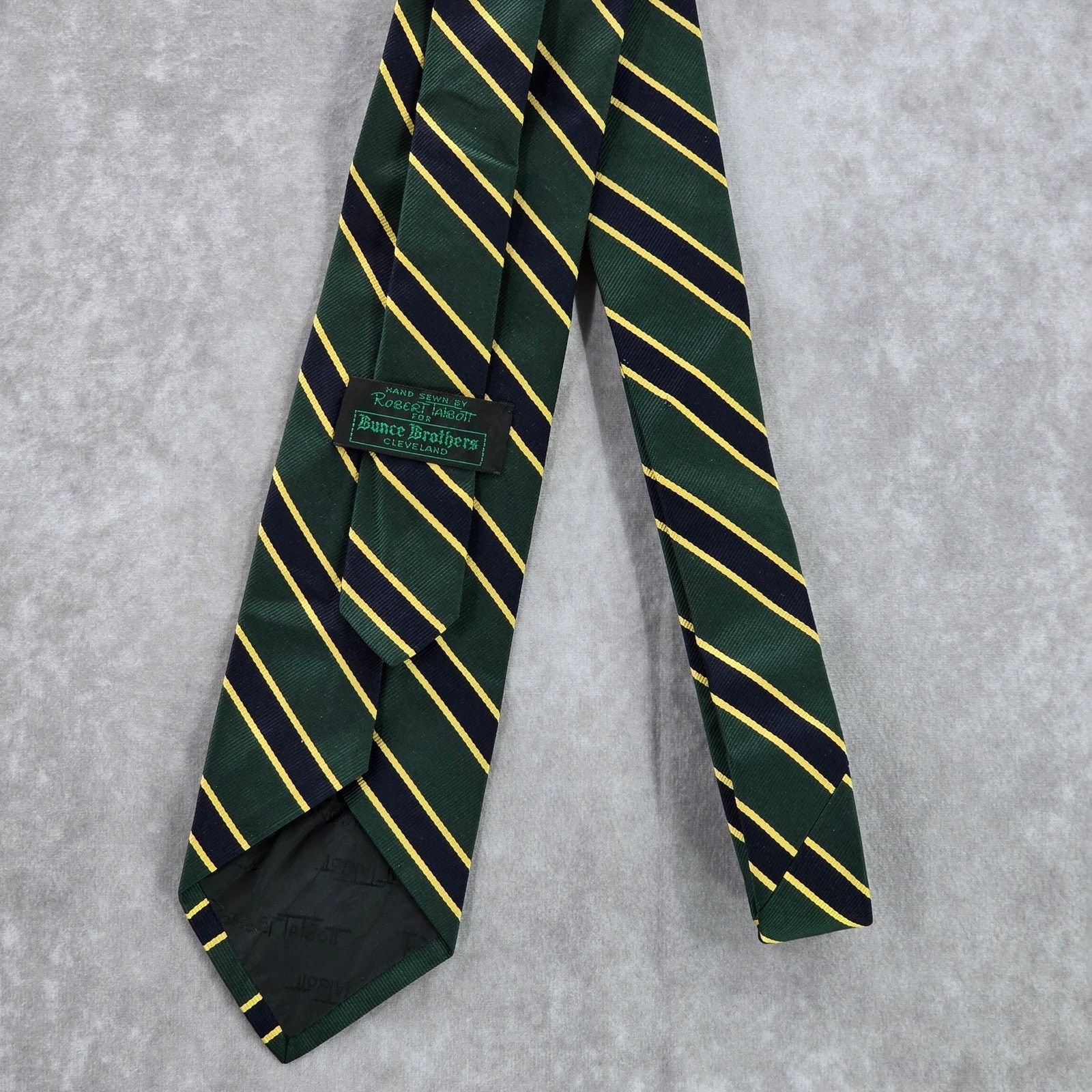 Robert Talbott Robert Talbott for Bunce Brothers Black Stripe Silk Neck Tie Size 28 - 3 Thumbnail