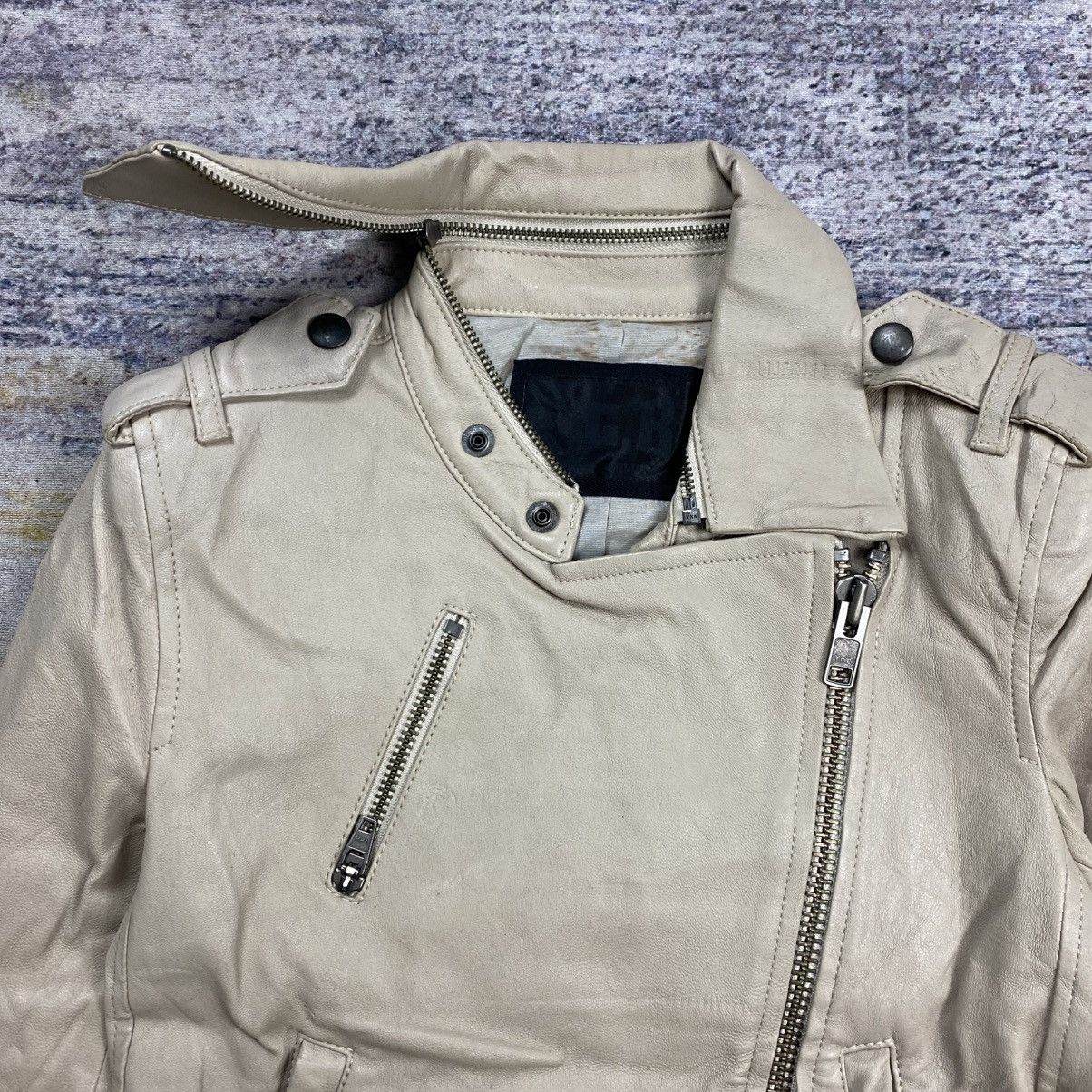 Le Grande Bleu (L.G.B.) Lgb le grande bleu bikers leather jacket Size US XS / EU 42 / 0 - 10 Thumbnail