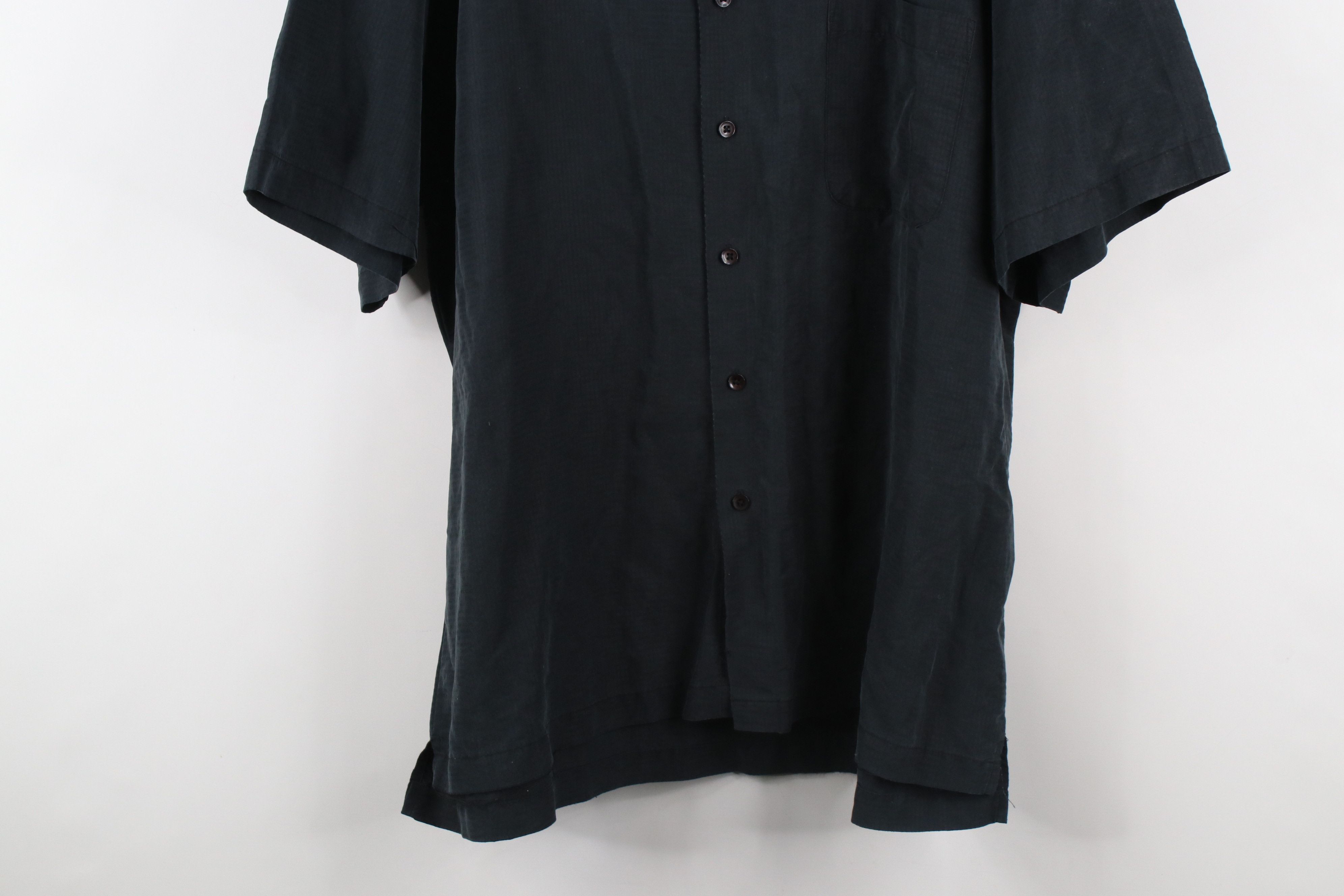 Vintage Vintage 90s Streetwear Baggy Microfiber Button Shirt Black Size US XL / EU 56 / 4 - 3 Thumbnail