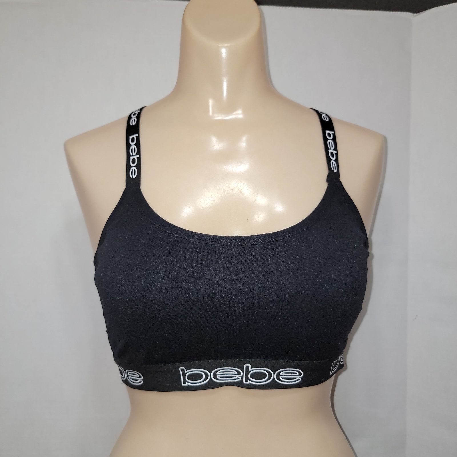 Bebe Bebe Padded Black Sports Bra - Size XL Size ONE SIZE - 1 Thumbnail