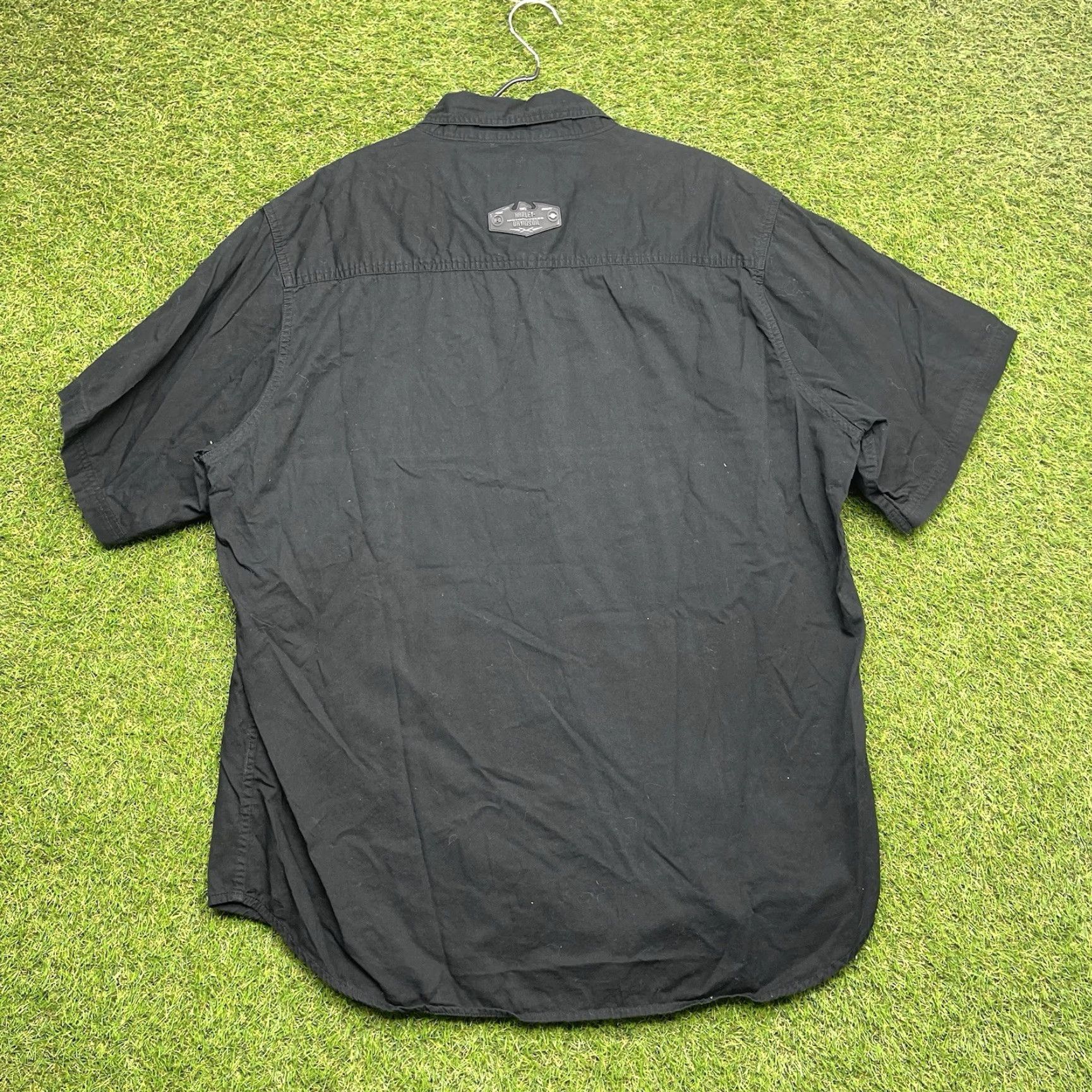 Harley Davidson Harley-Davidson Mechanic Shirt Mens 2XL Short Sleeve Casual Khaki Y2K Button Size US XXL / EU 58 / 5 - 2 Thumbnail