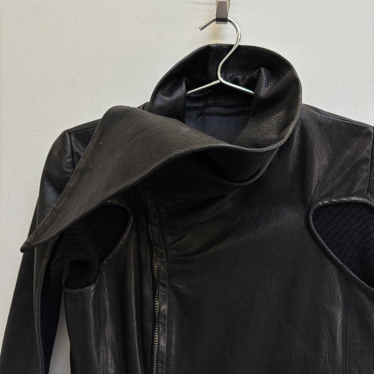 Rick Owens FW10 Rick Owens “GLEAM” Long Leather Wool Jacket Size M / US 6-8 / IT 42-44 - 5 Thumbnail