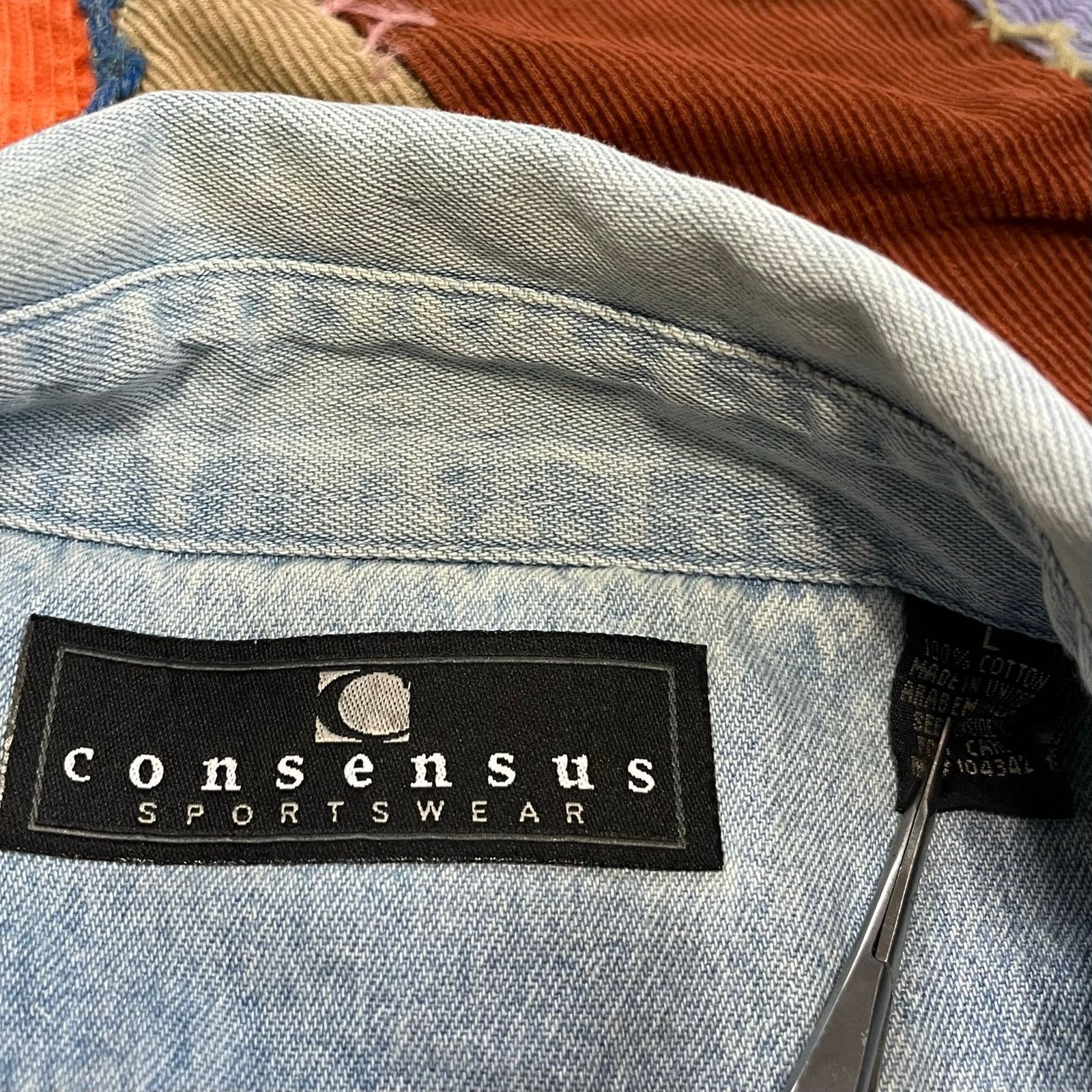 Consensus Sportswear Consensus Faded Out Light Denim Button Up Long Sleeve Large Size US L / EU 52-54 / 3 - 3 Thumbnail