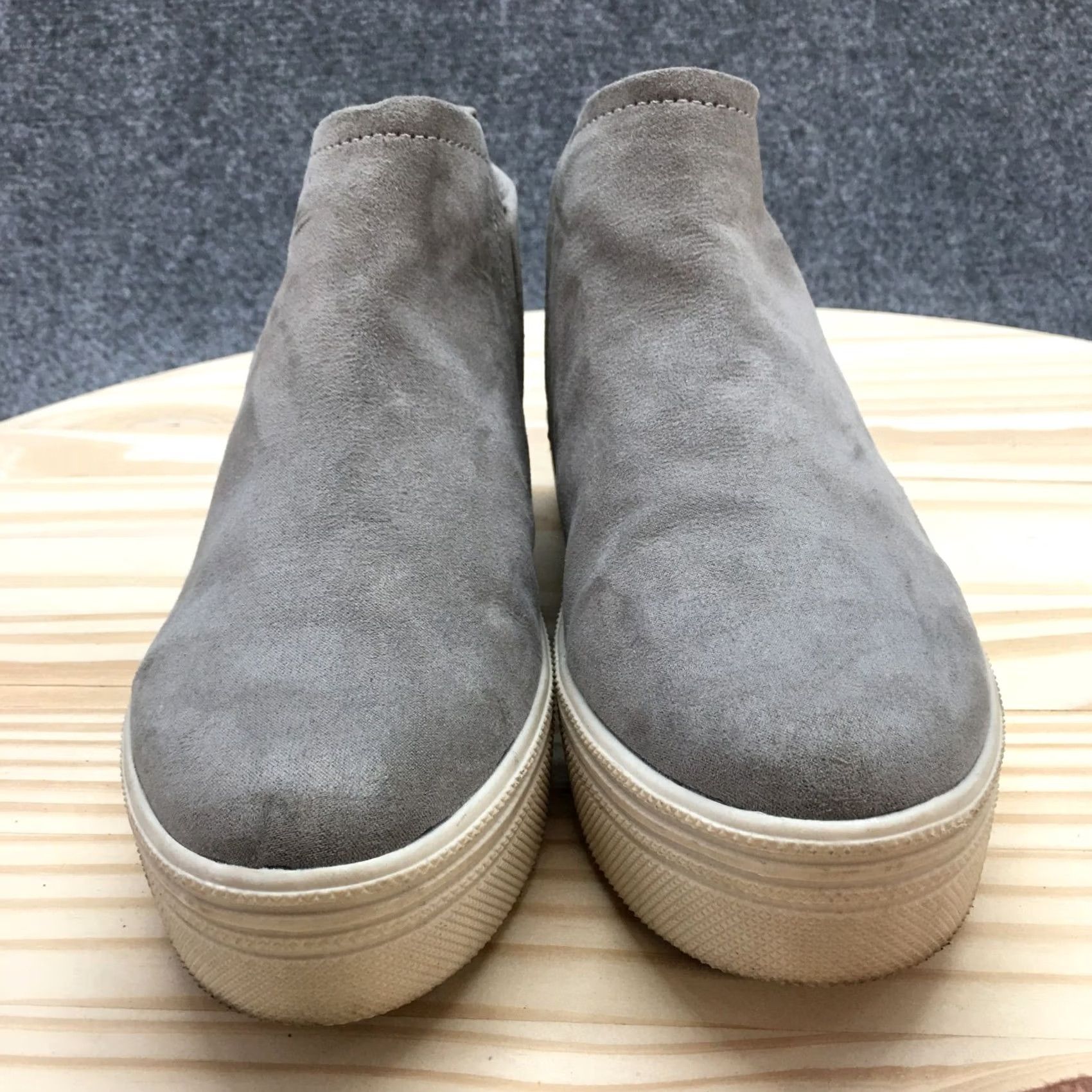 Dolce Vita Dolce Vita Ankle Boots Women 6 Gray Tate Round Toe High Top Slip On Casual Suede Shoes Size M / US 6-8 / IT 42-44 - 5 Thumbnail