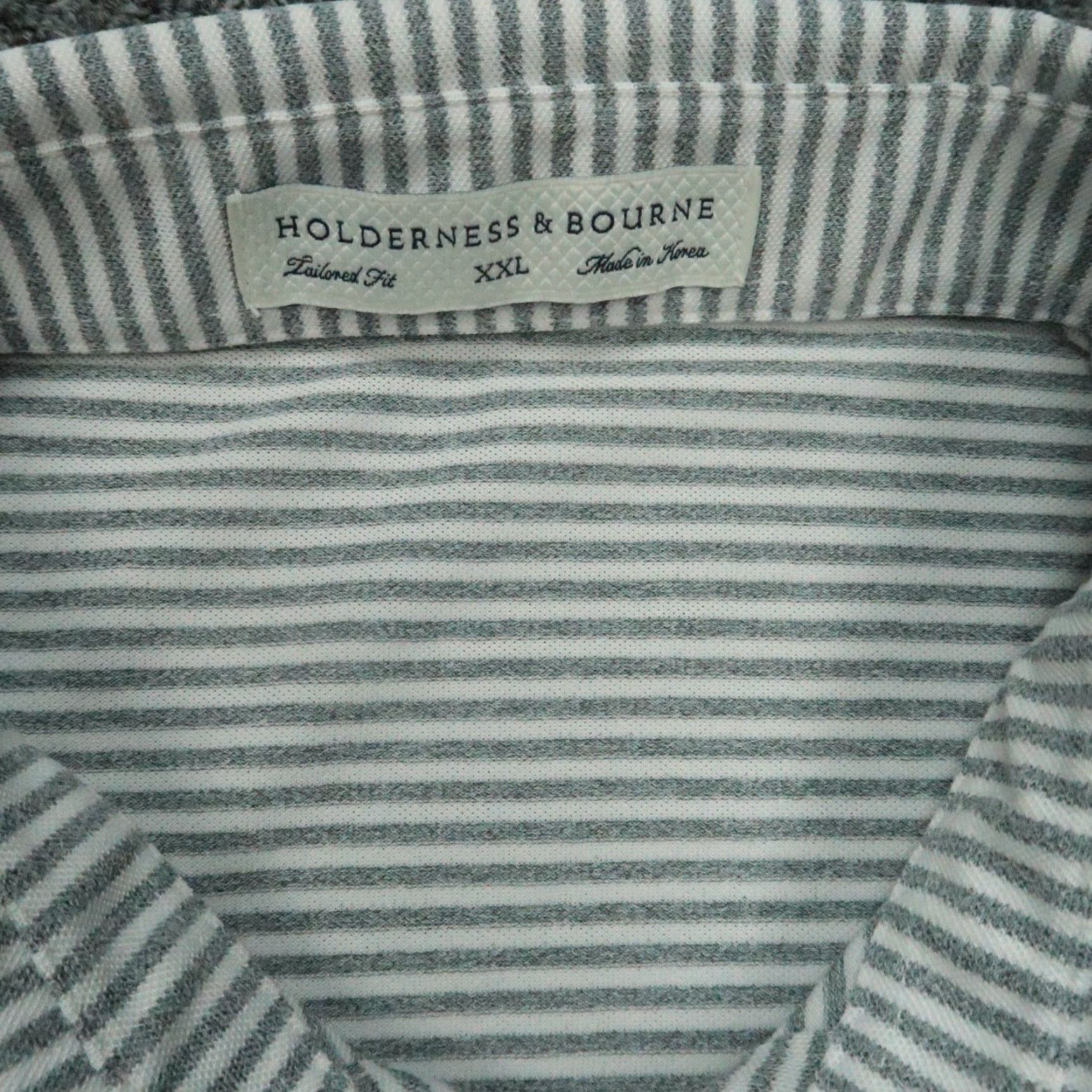 Vintage Holderness & Bourne Shirt Mens XXL Gray White Tailored Fit Maxwell Double Eagle Size US XXL / EU 58 / 5 - 3 Thumbnail