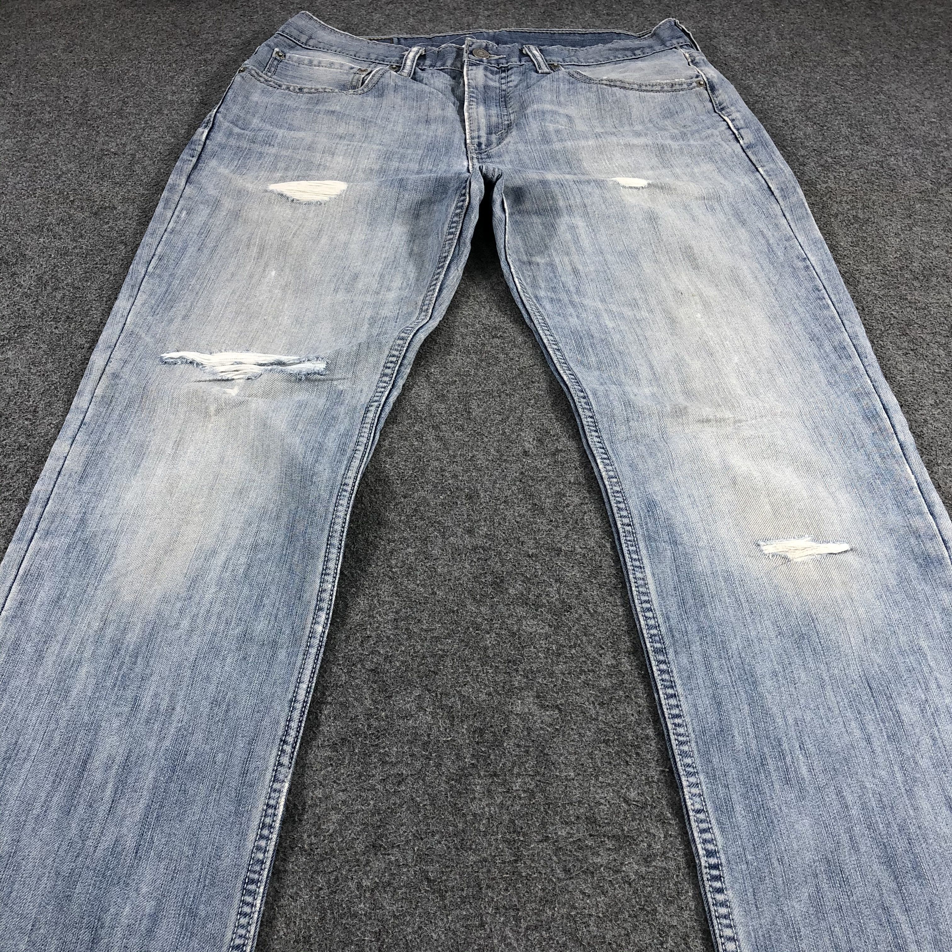 Levi's Vintage Distress Light Wash Levis 511 Jeans-JM1166 Size US 34 / EU 50 - 3 Thumbnail