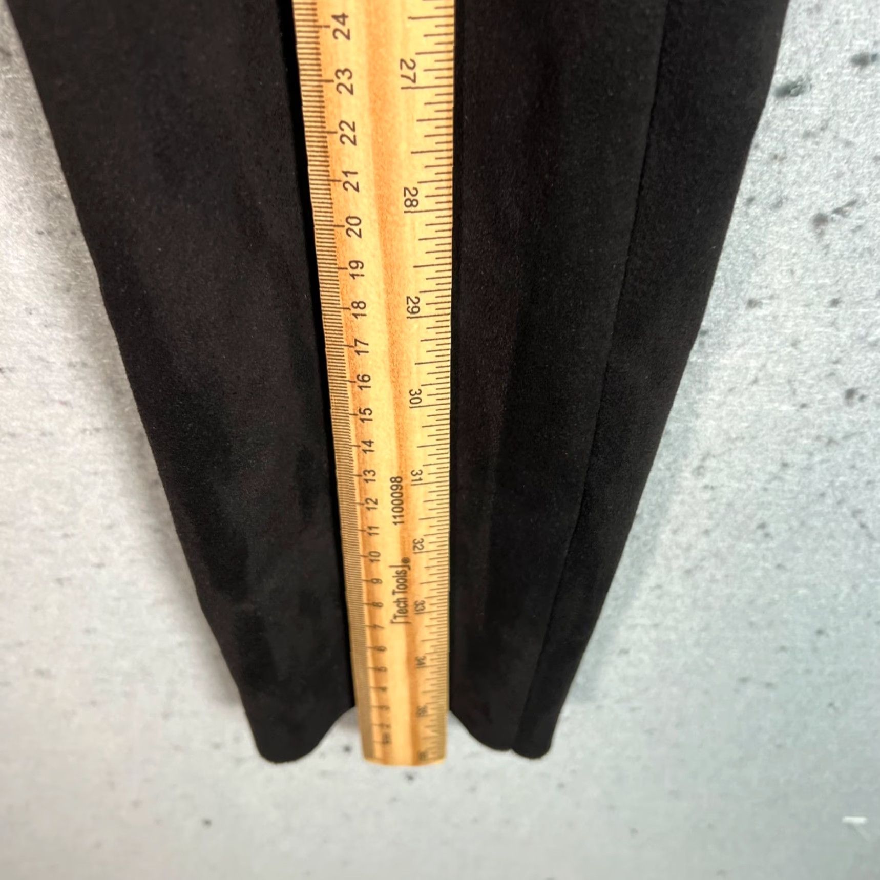 Zara Zara Basic Pants Womens Small Black Skinny Suede Like Texture Size 28" / US 6 / IT 42 - 5 Thumbnail