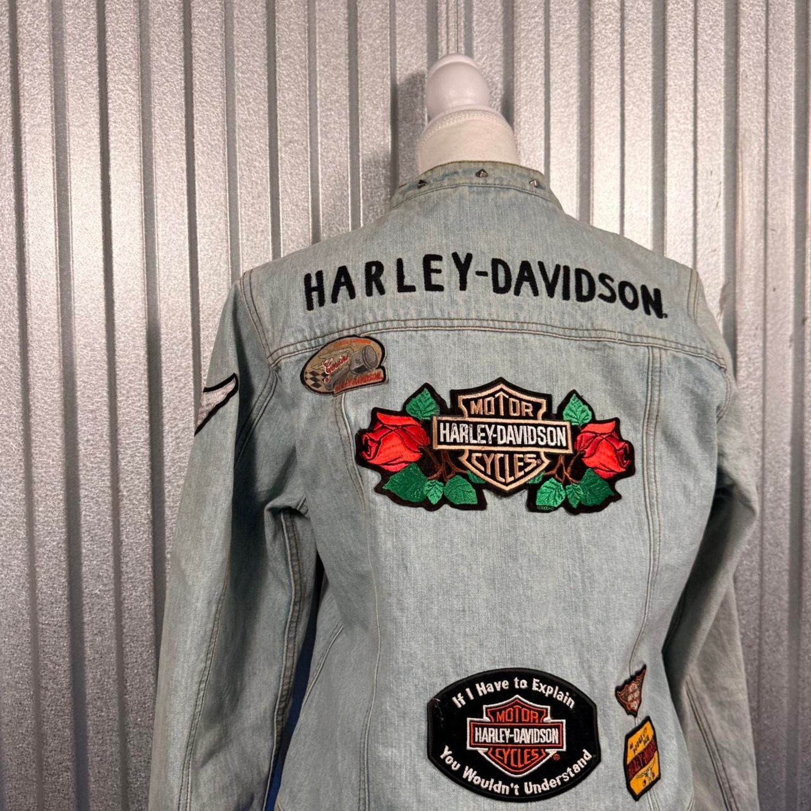 Harley Davidson Harley davidson denim patched jacket Size L / US 10 / IT 46 - 2 Thumbnail