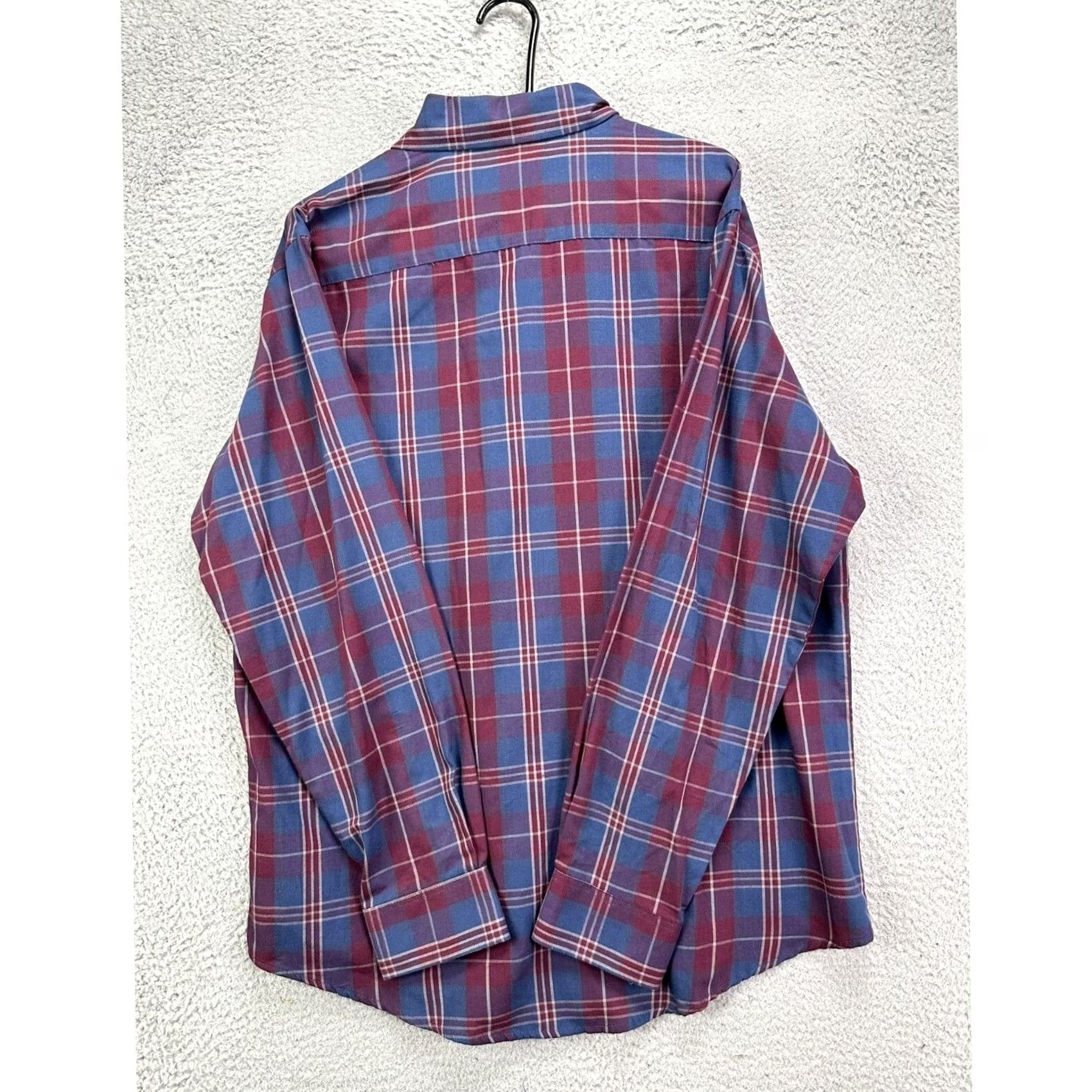 Croft & Barrow VINTAGE Croft & Barrow Shirt Mens Large Woven Blue Tartan Plaid Easy-Care Button-Down NEW Size US L / EU 52-54 / 3 - 3 Thumbnail