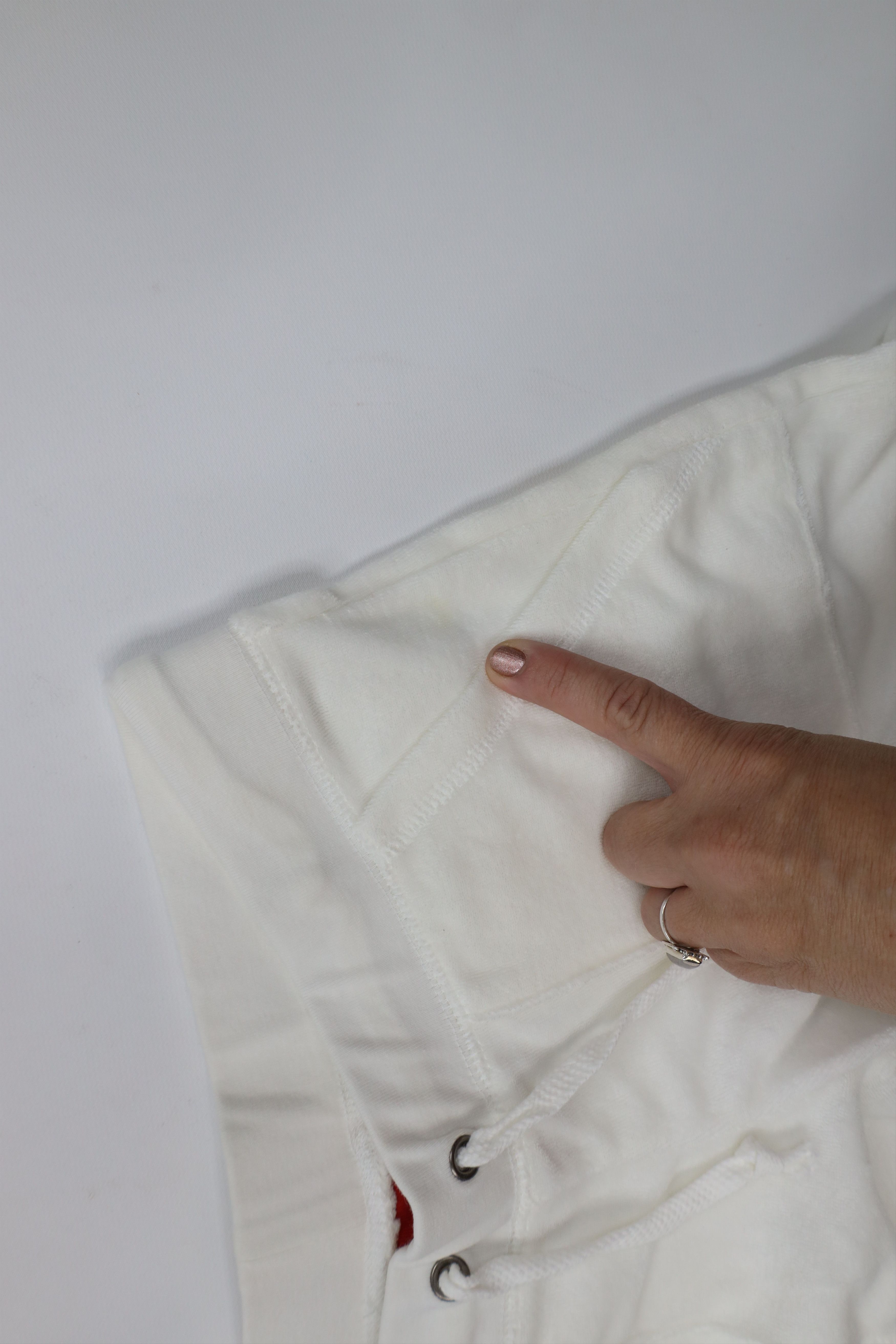Vintage Vintage 90s Y2K Mossimo Surfing Terry Cloth Capris White Size 28" / US 6 / IT 42 - 7 Thumbnail