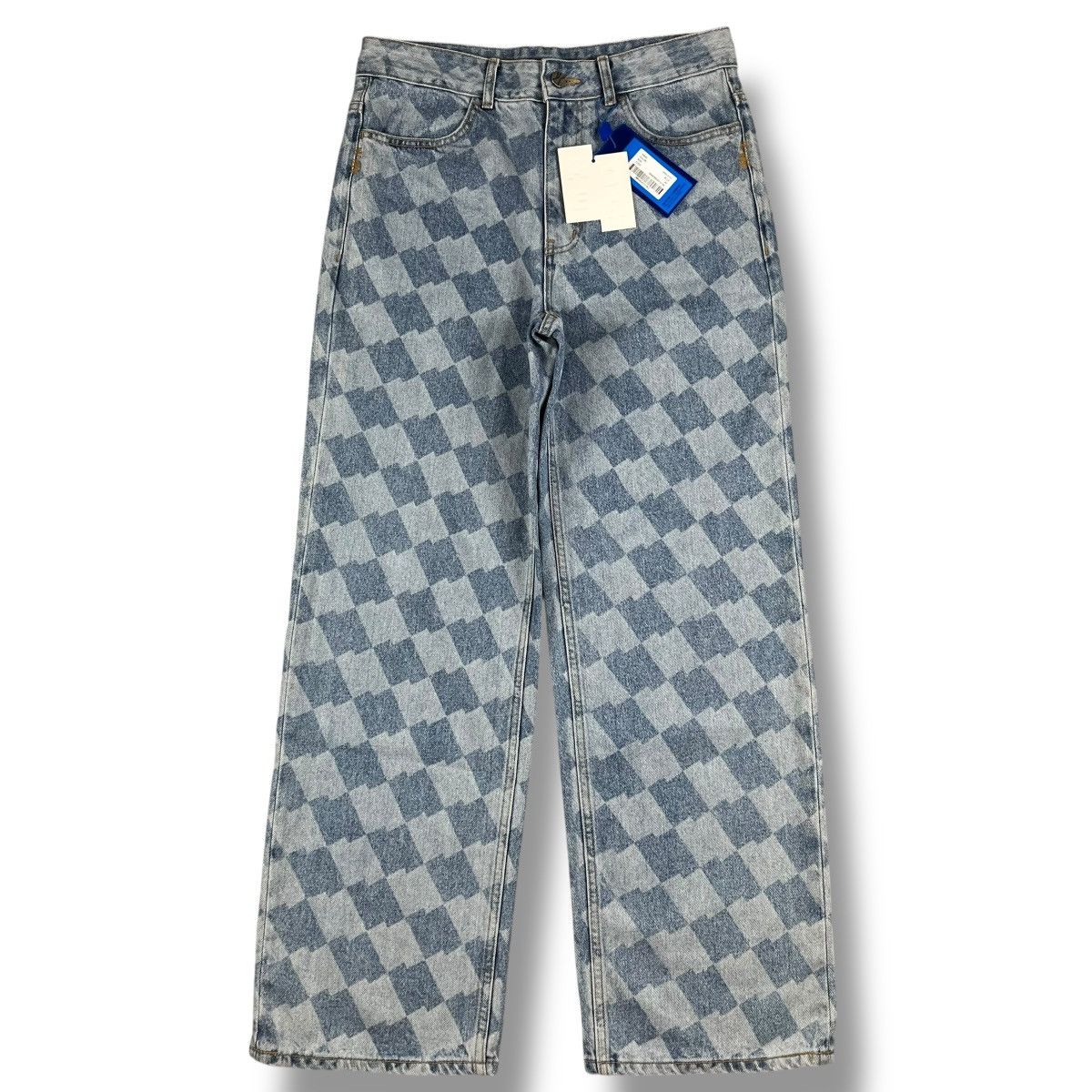 Ader Error Ader Error Checkerboard-print Straight Denim Jeans Size US 32 / EU 48 - 2 Thumbnail