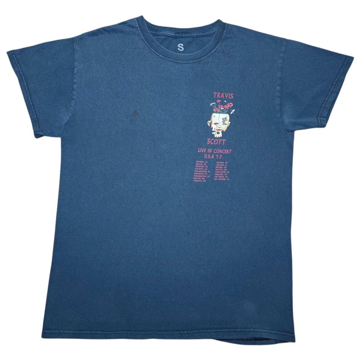 Rap Tees × Travis Scott 2017 Travis Scott Cactus Jack US Tour T-Shirt Size US S / EU 44-46 / 1 - 2 Thumbnail