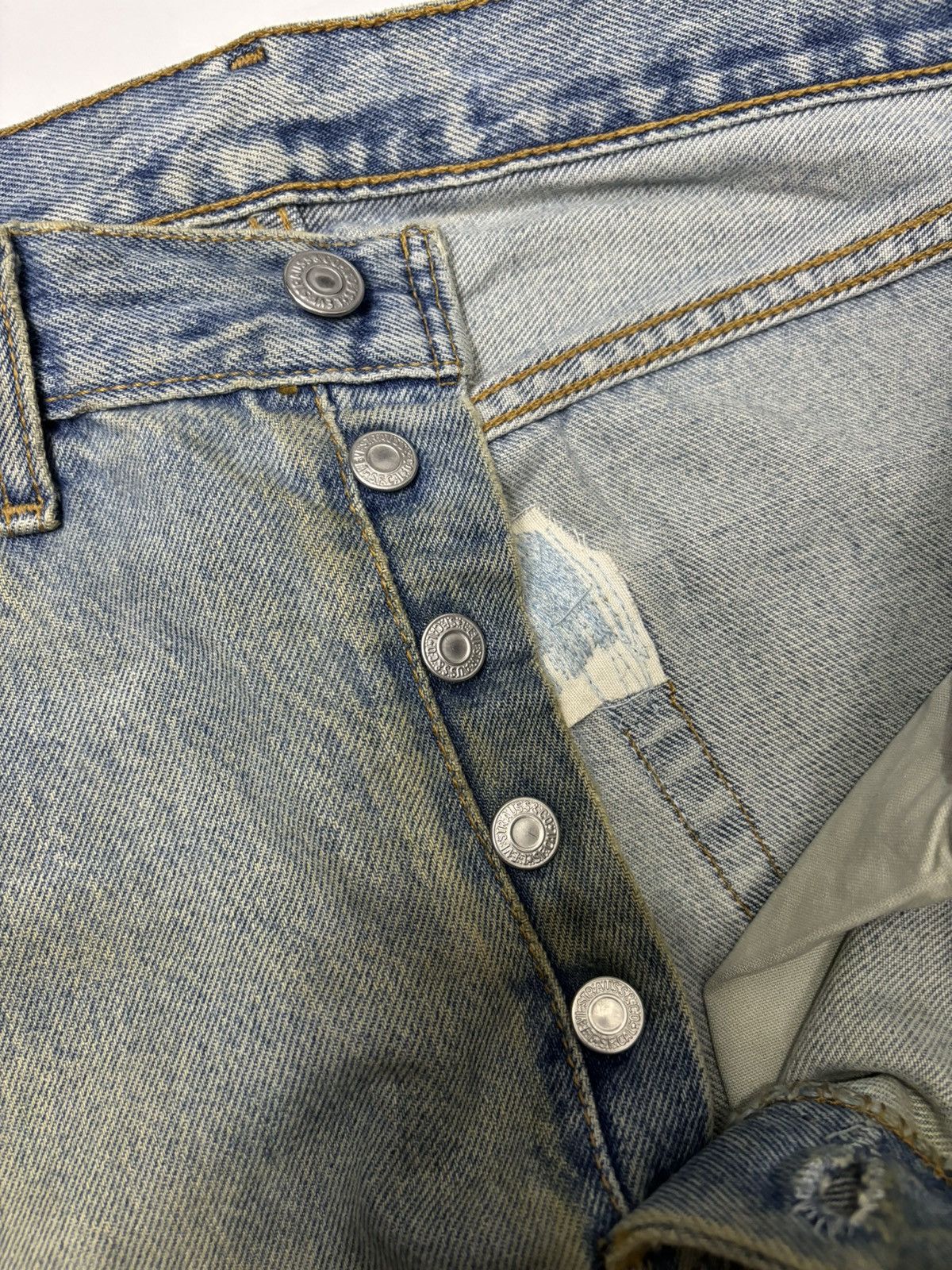 Levi's RARE‼️LEVIS 501 VINTAGE DISTRESS PATCHWORK DENIM Size US 32 / EU 48 - 14 Thumbnail