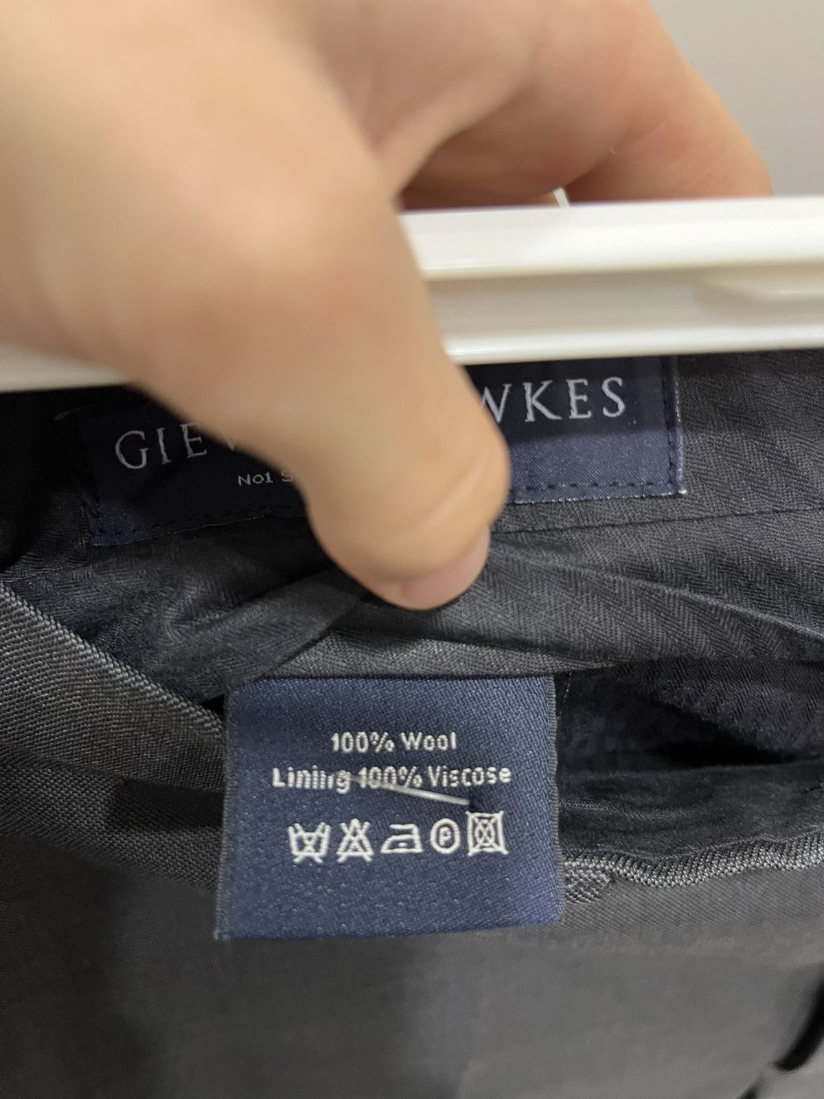 Gieves & Hawkes Claridge Navy Blue Striped Two Button Suit 46L Size 40R - 21 Thumbnail