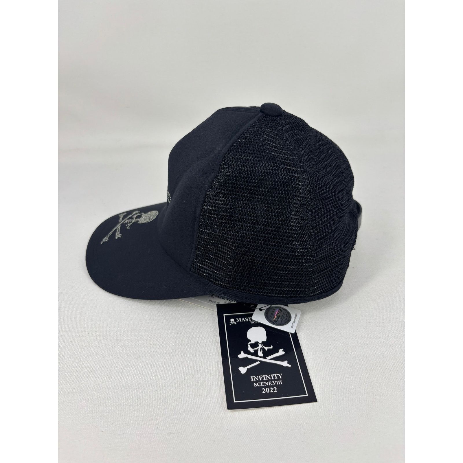 Mastermind Japan Mastermind World X Swarovski Black Trucker Hat Size Small Size ONE SIZE - 2 Thumbnail