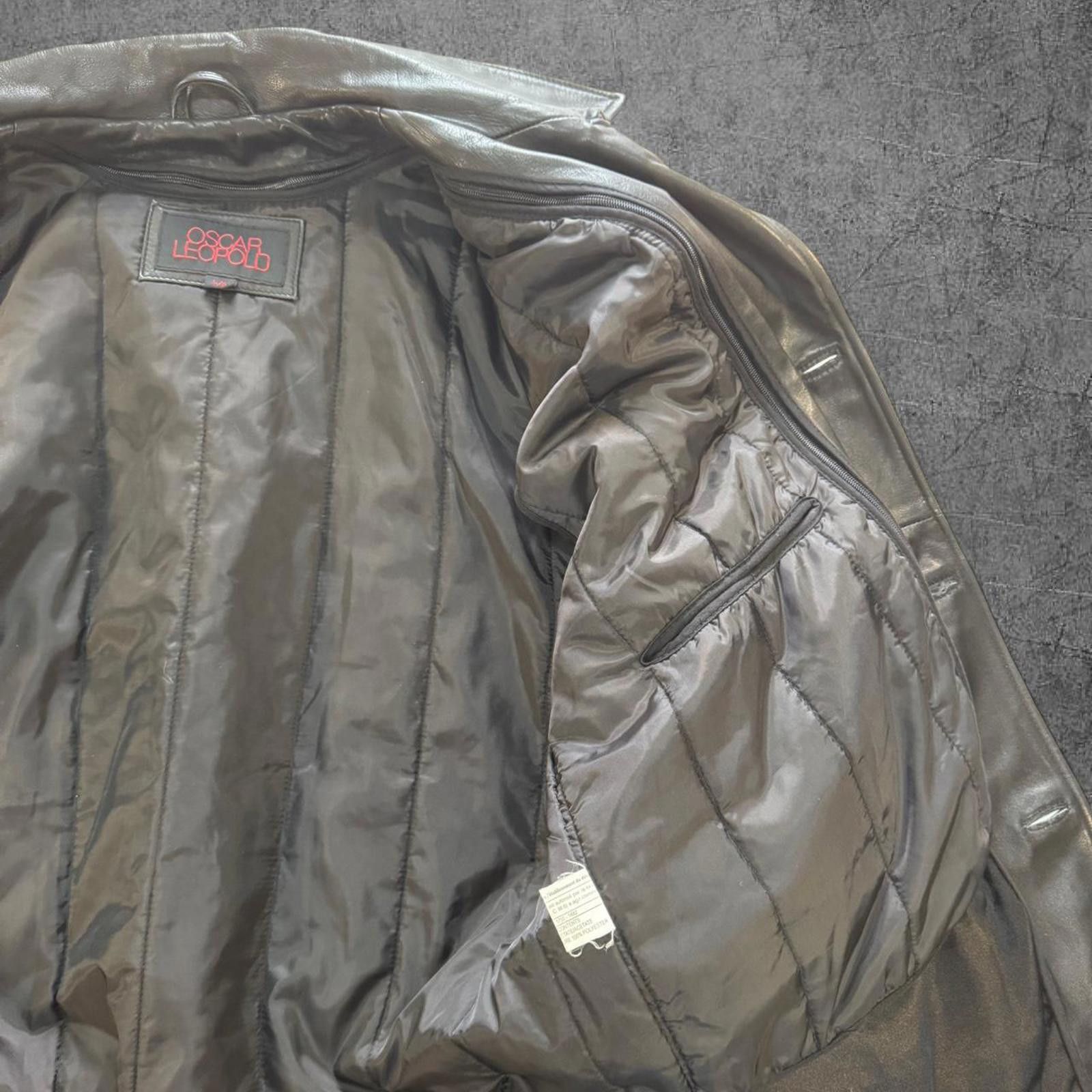 Leather Vintage Oscar Leopold 100% Leather Trench Coat Size US L / EU 52-54 / 3 - 4 Thumbnail