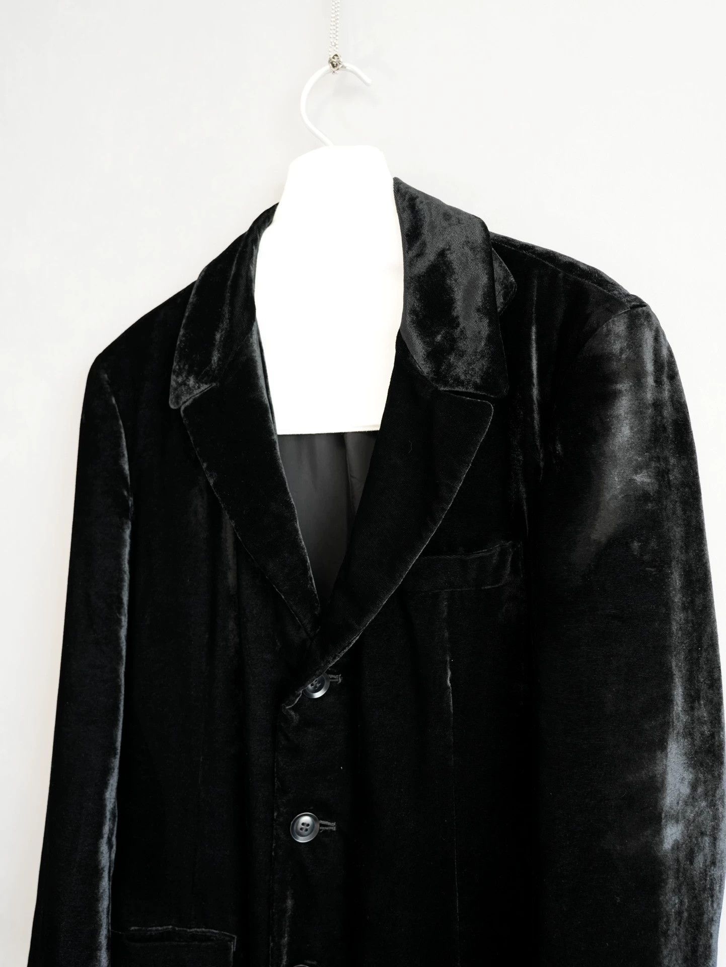 Yohji Yamamoto Yohji Yamamoto 18AW Velvet Dr.jkt White Size US L / EU 52-54 / 3 - 4 Thumbnail