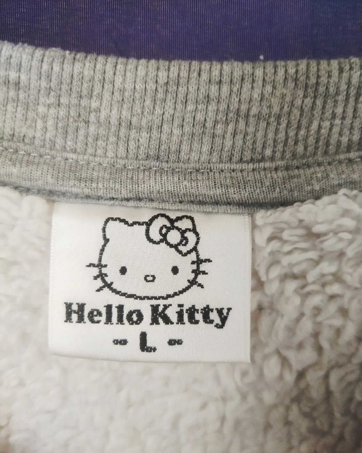 Anime Hello Kitty Big Print Grey Anime Crewneck Size L / US 10 / IT 46 - 3 Thumbnail