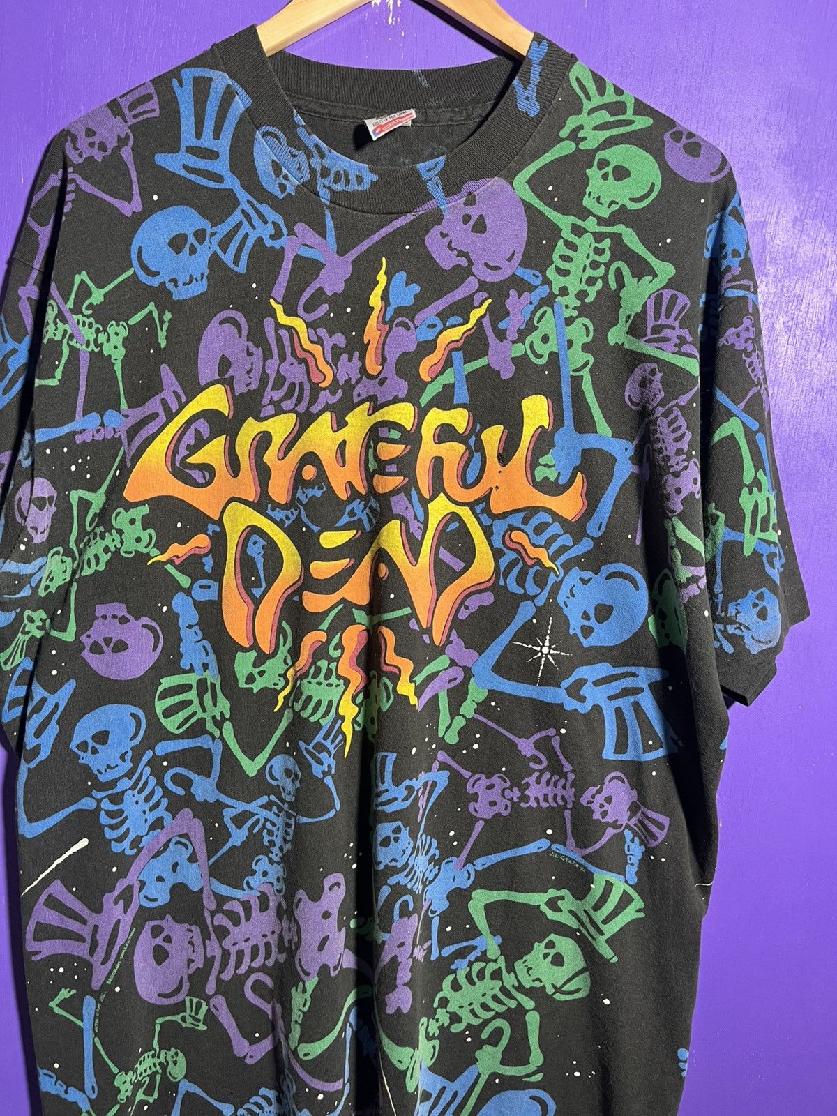 Band Tees × Grateful Dead × Vintage Vintage 1992 Grateful Dead skeletons AOP tour t-shirt Size US XL / EU 56 / 4 - 3 Thumbnail