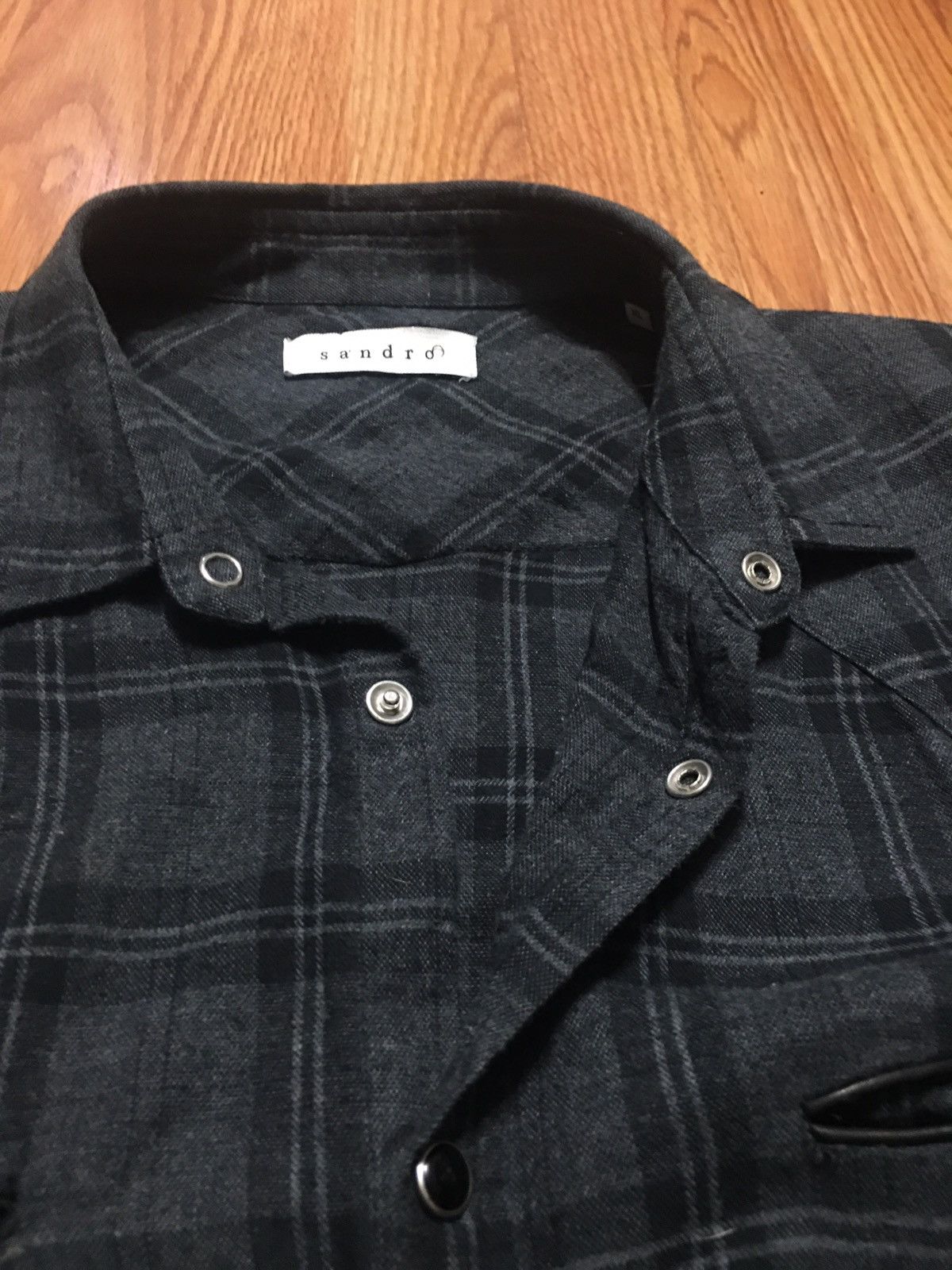 Sandro SANDRO Paris Plaid Check Cotton Womens Shirt XL Size XL / US 12-14 / IT 48-50 - 7 Thumbnail