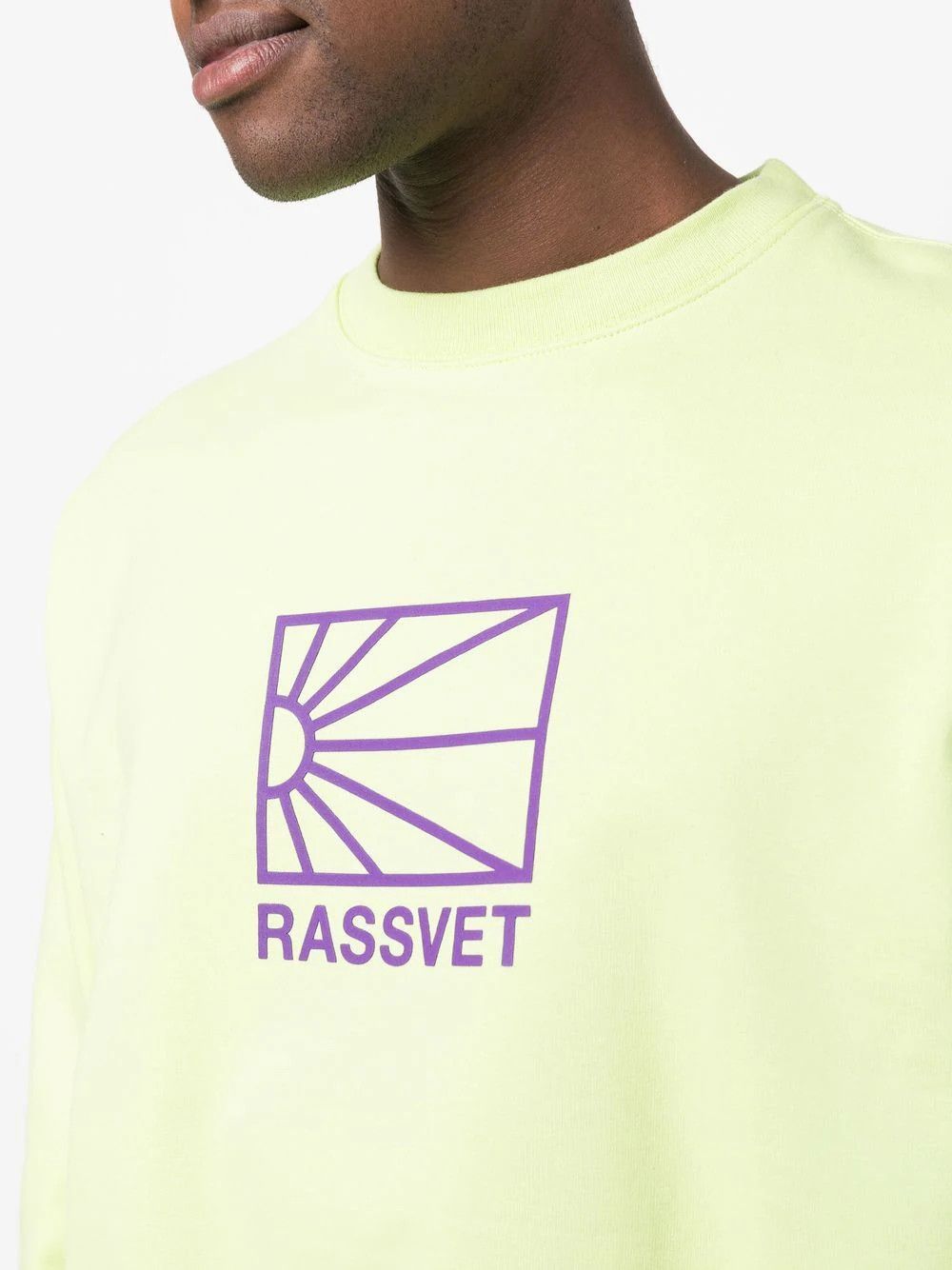 PACCBET o1mle0724 Logo Print Long-Sleeved Sweatshirt in Apple Green Size US S / EU 44-46 / 1 - 4 Thumbnail