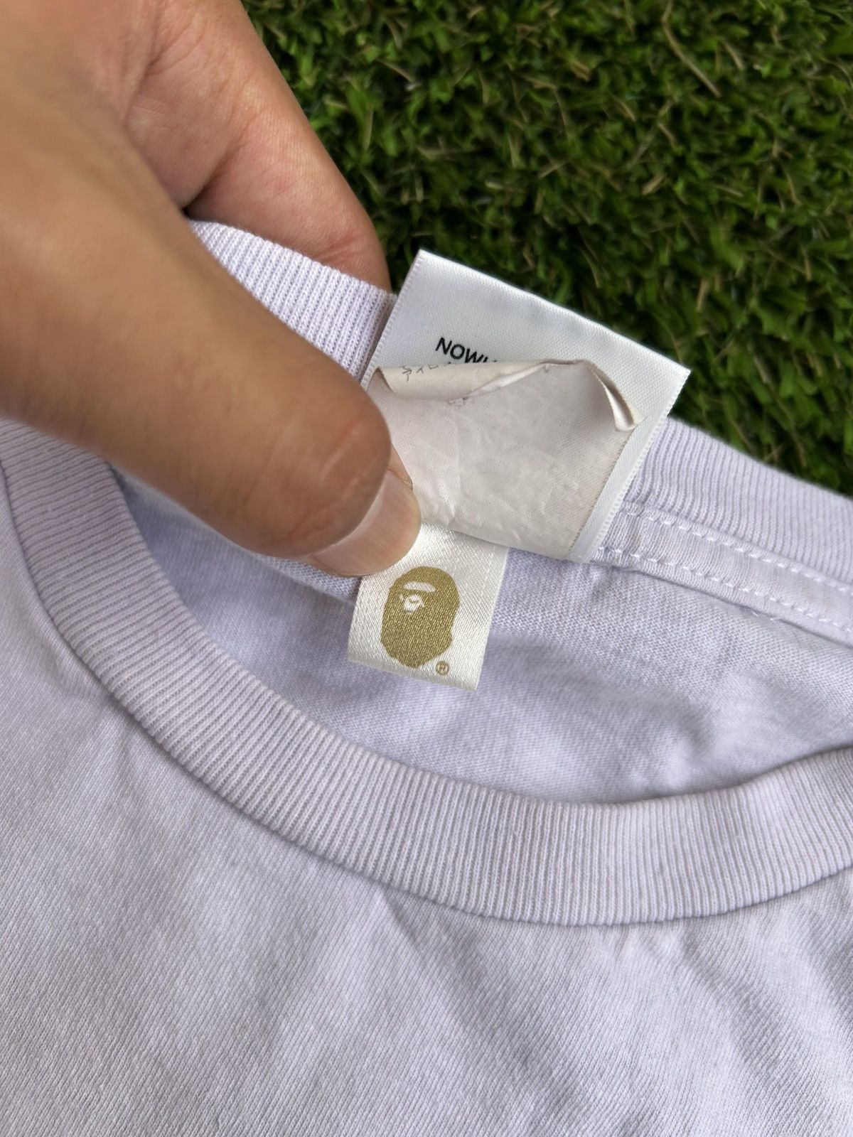 Bape BAPE Kanji Paintbrush Pale Purple Tee Size US XL / EU 56 / 4 - 6 Thumbnail