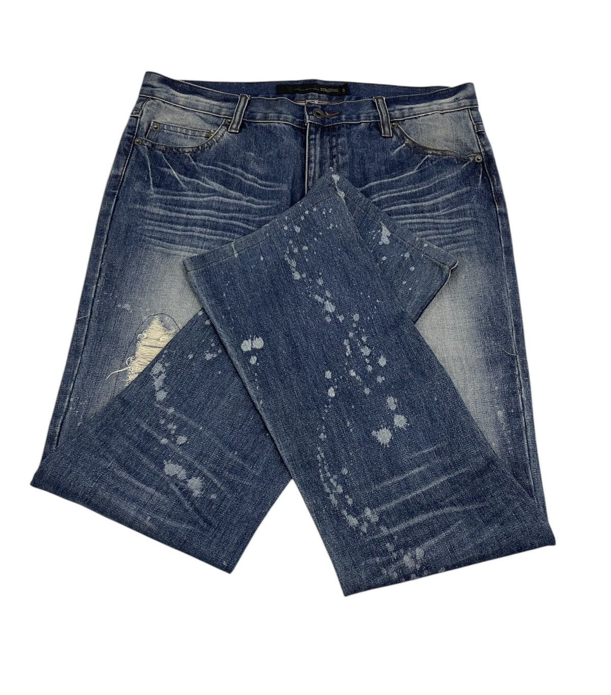 Japanese Brand × Schlussel Schlussel Japan Boro Acid Wash Jeans Size US 34 / EU 50 - 8 Thumbnail