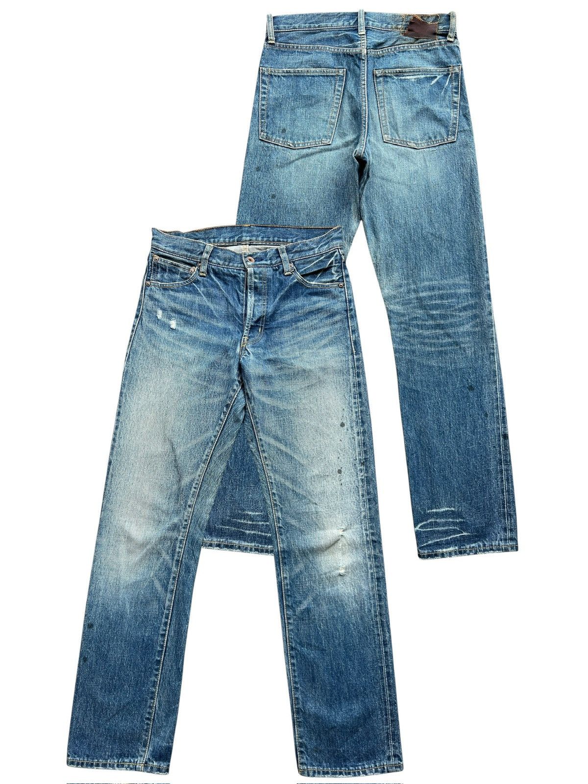 Vintage Vintage Japanese Selvedge Distressed Denim Jeans 30x30 Size US 30 / EU 46 - 1 Thumbnail