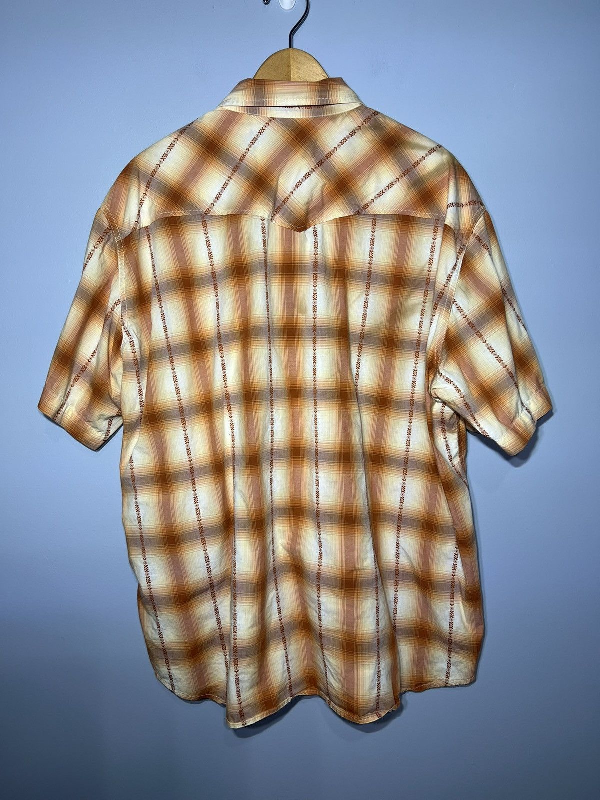 Lucky Brand Lucky Brand Shirt Size XXL Brown Diamond Plaid Pearl Snap Size US XXL / EU 58 / 5 - 4 Thumbnail
