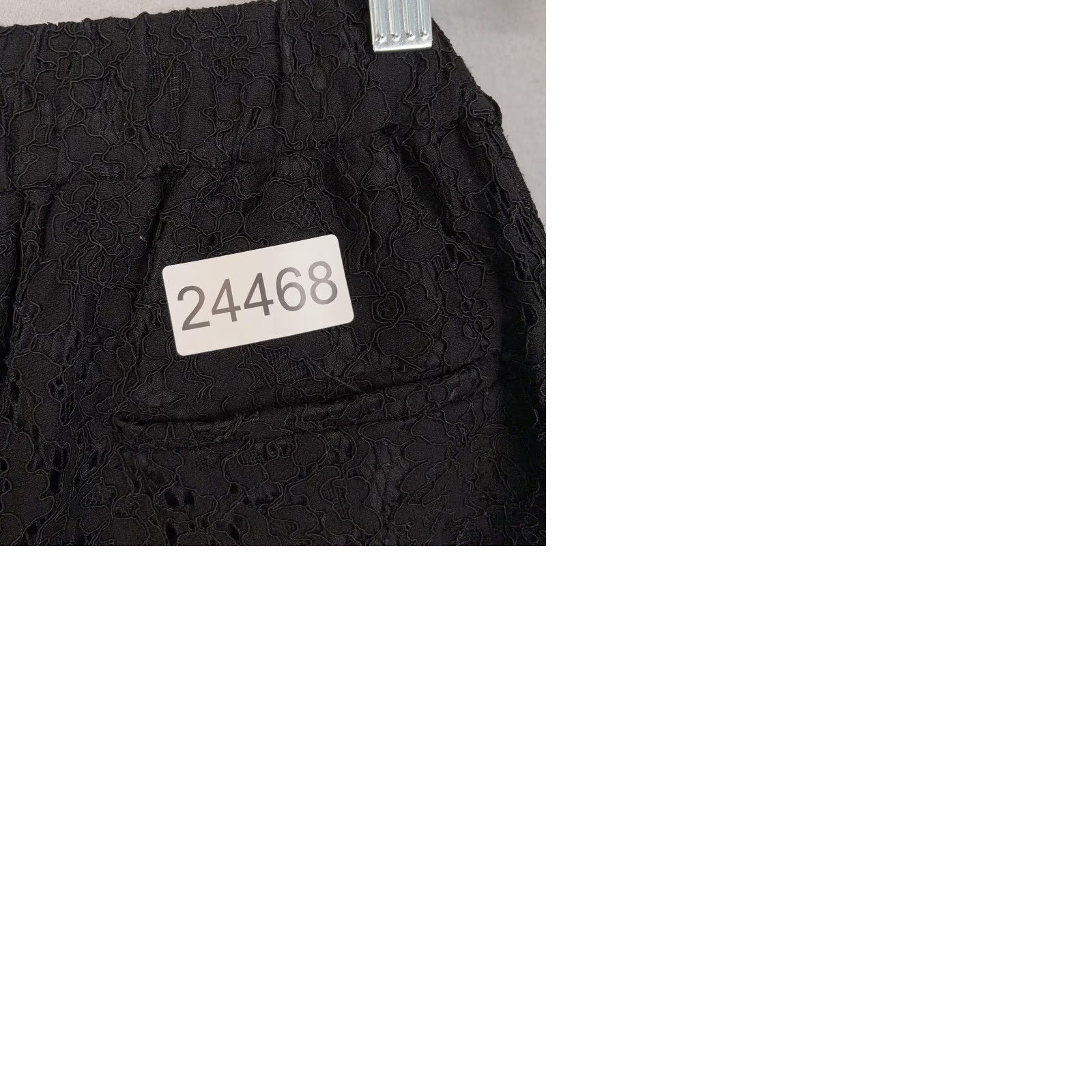 J.Crew J.CREW Pants Womens 4 Black Floral Lace Cropped Tapered Pull On Lined Dressy Size 27" / US 4 / IT 40 - 10 Thumbnail