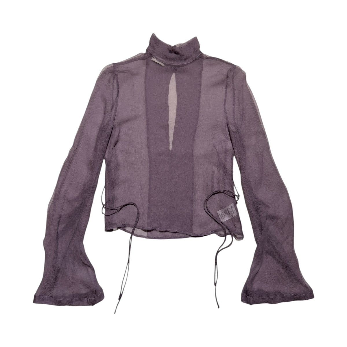 Dries Van Noten Silk flared sleeve conis blouse Size XS / US 0-2 / IT 36-38 - 1 Thumbnail
