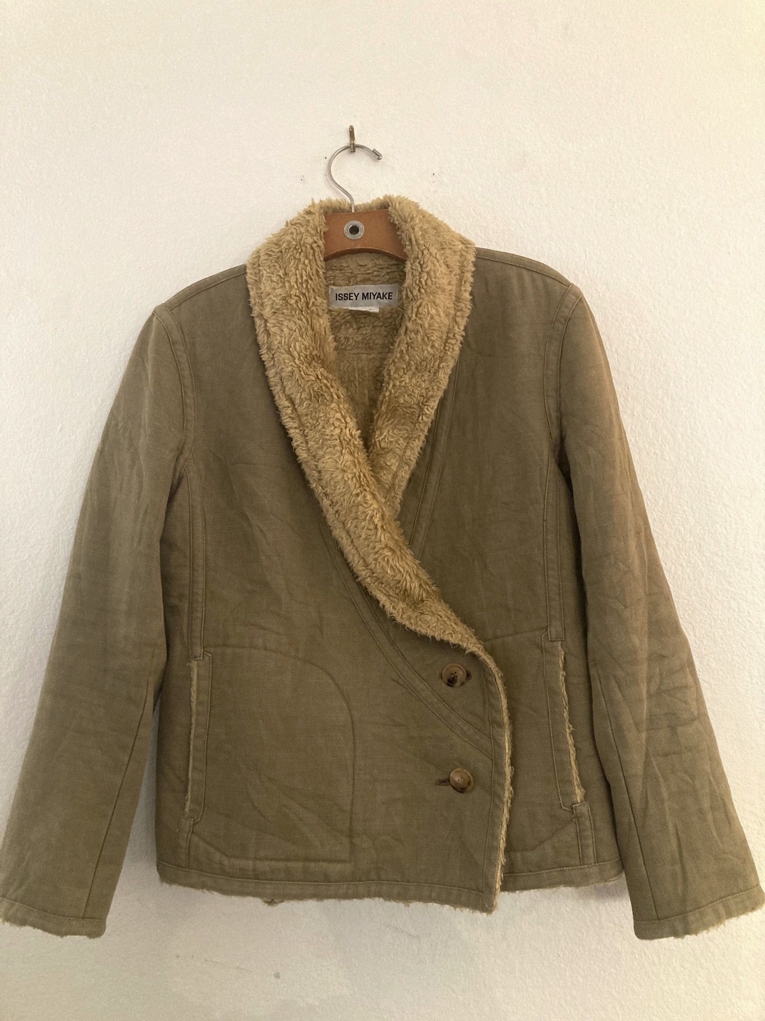 Issey Miyake Faux-Fur Lined Coat Size US S / EU 44-46 / 1 - 1 Thumbnail