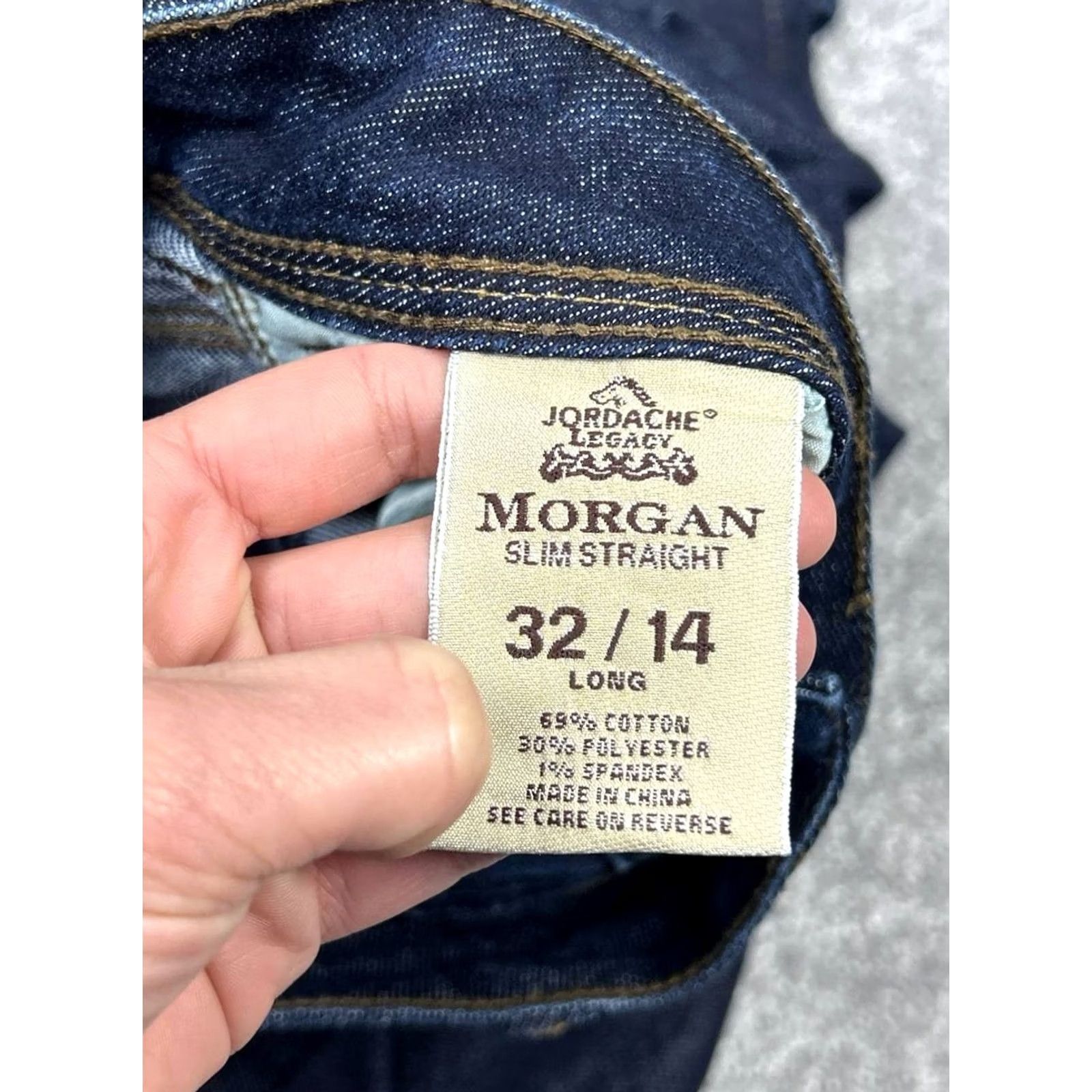 Jordache Jordache Legacy Morgan Slim Straight Jeans Women 32 Blue Denim Embellished 34x33 Size 24" / US 00 / IT 34 - 4 Thumbnail