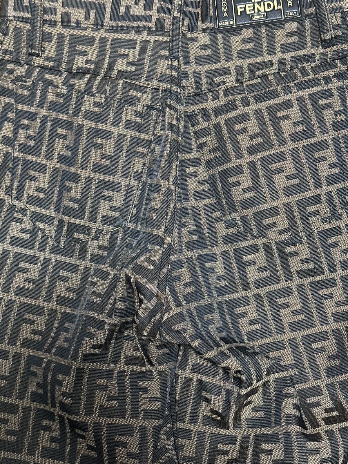 Fendi FENDI Vintage FF Zucca Monogram High Rise Straight Leg Pants Size 28" / US 6 / IT 42 - 5 Thumbnail