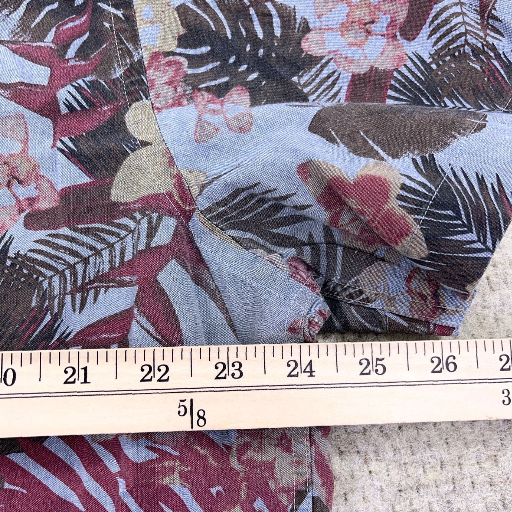 UNTUCKit UNTUCKit Shirt Men 2XL Blue Floral Hawaiian Button Up Slim Fit Camp Beach Shirt Size US XXL / EU 58 / 5 - 6 Thumbnail