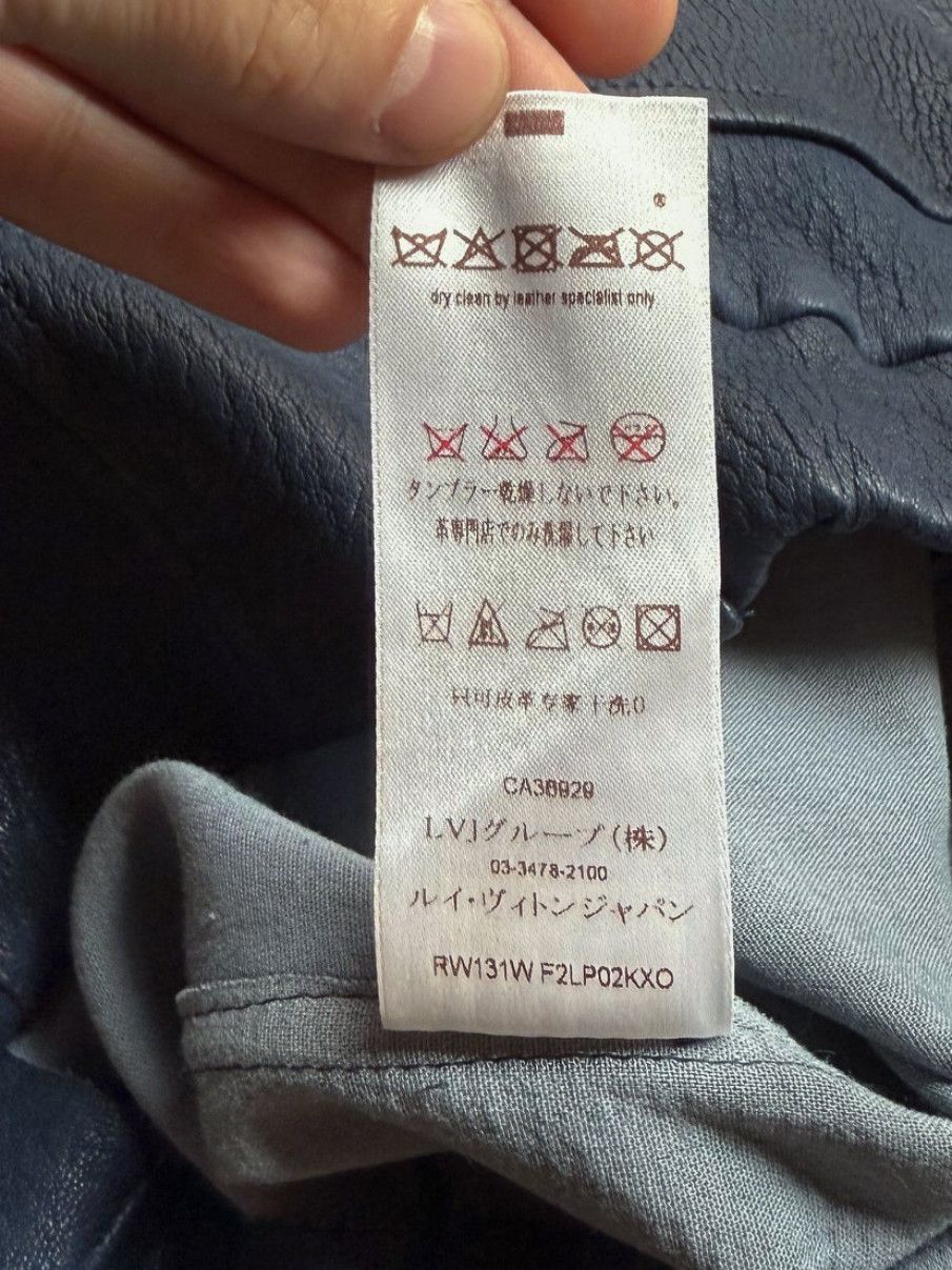 Louis Vuitton Louis Vuitton 2013 Navy Blue Lambskin Leather Leggings Size 27" / US 4 / IT 40 - 11 Thumbnail
